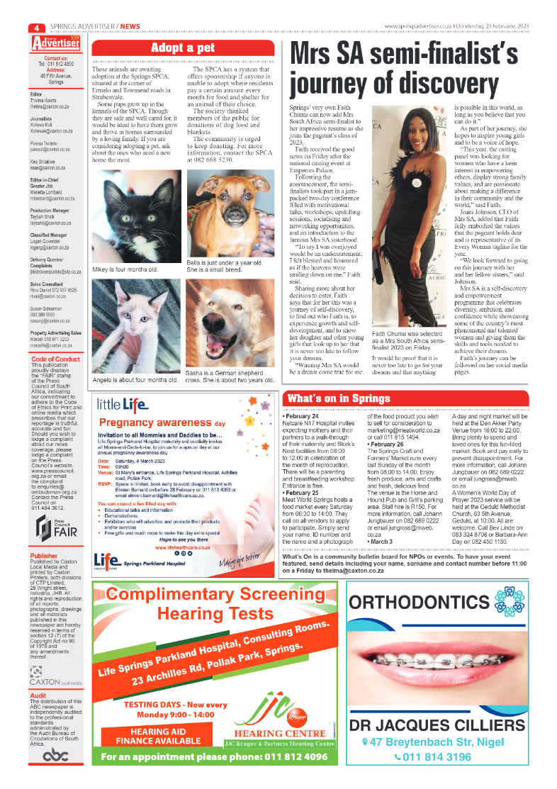 Springs Advertiser 23 February 2023 page 6