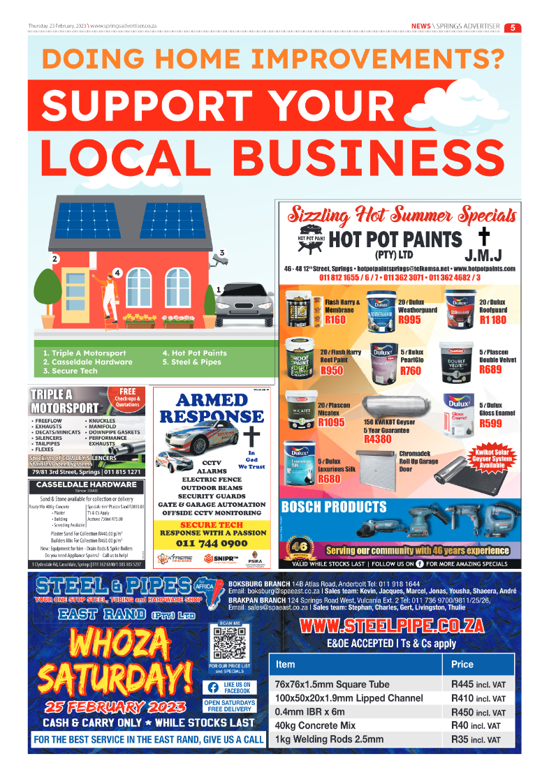 Springs Advertiser 23 February 2023 page 7