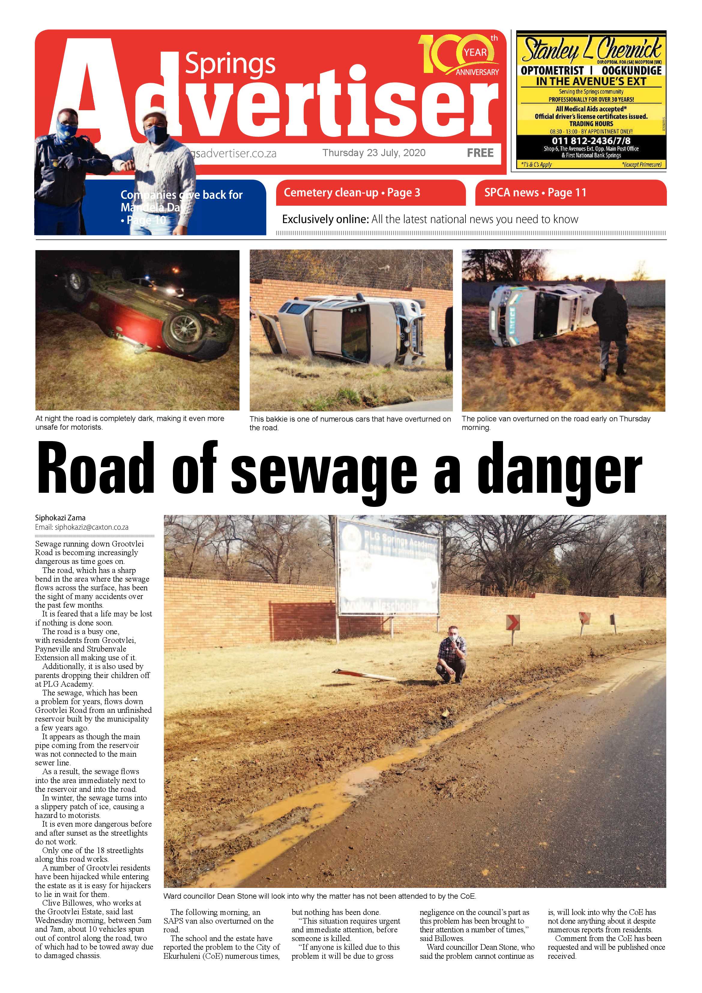 Springs Advertiser 23 July 2020 page 1