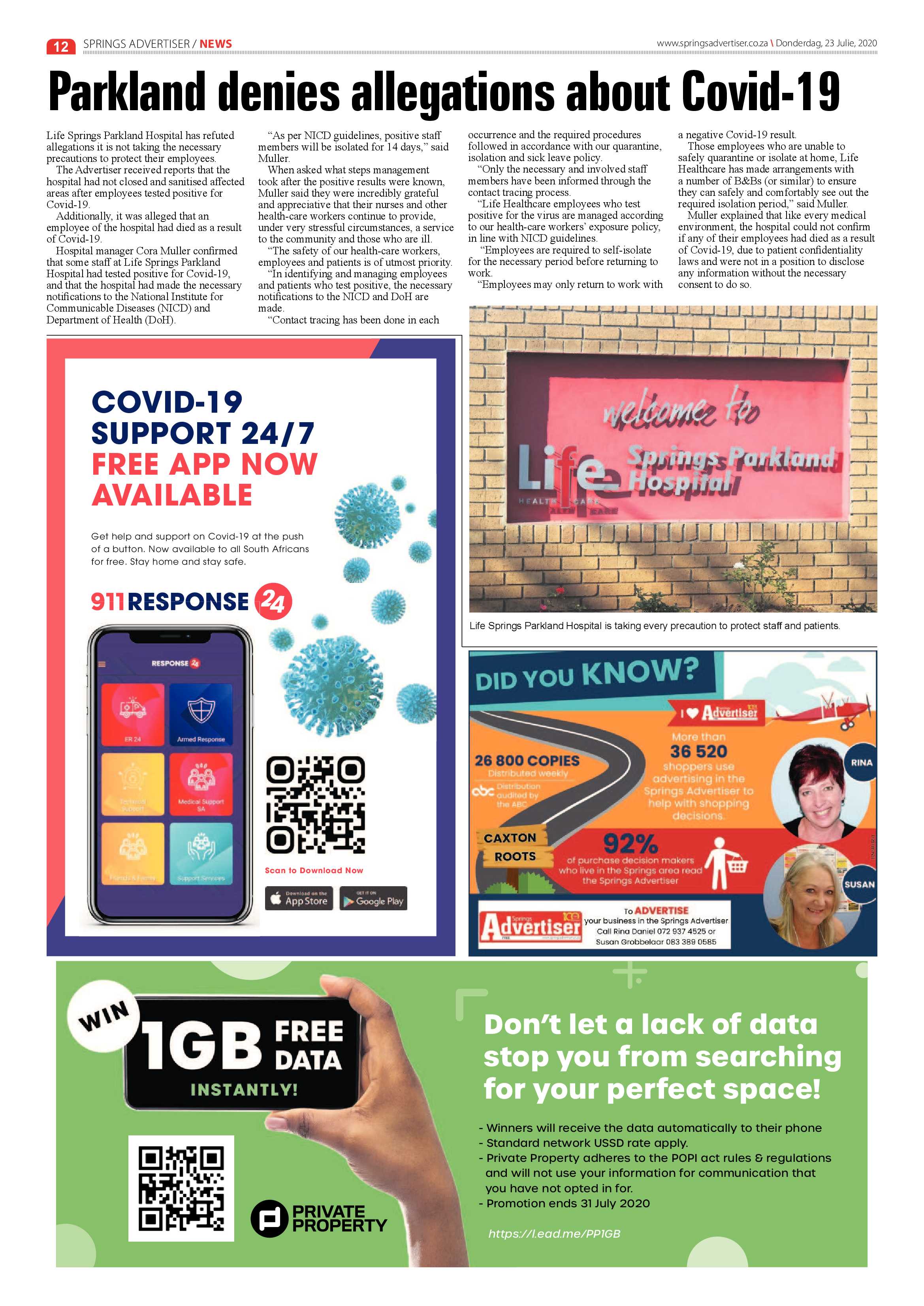 Springs Advertiser 23 July 2020 page 12