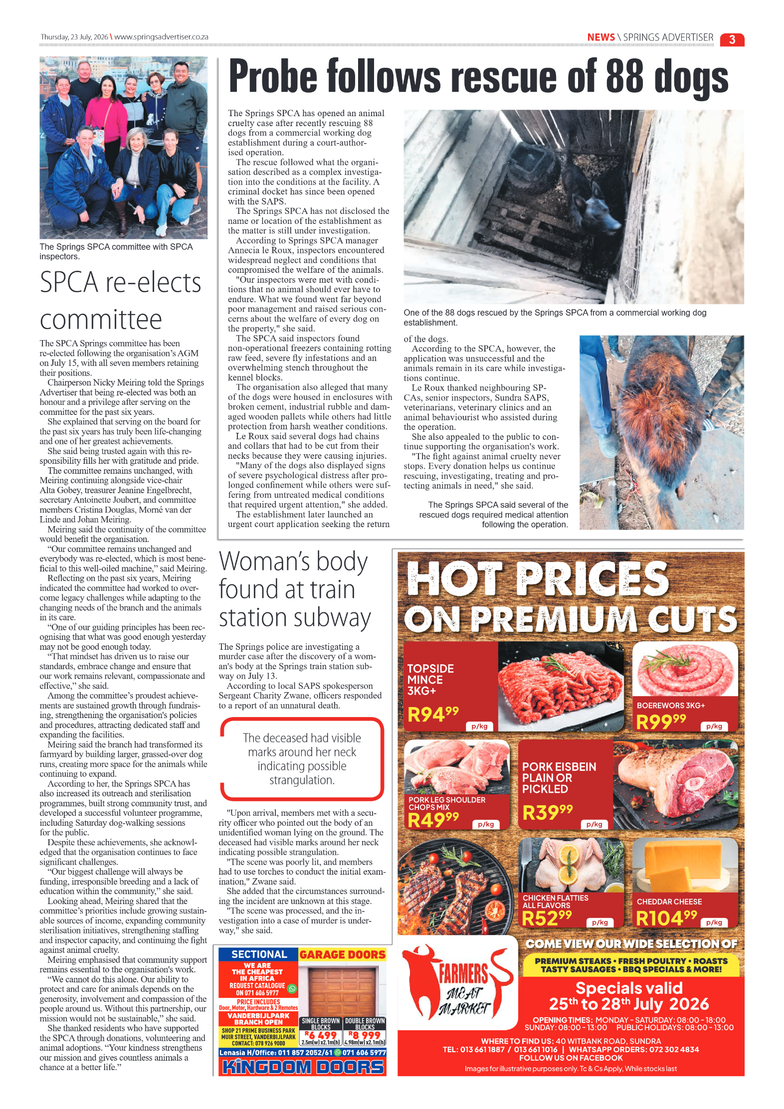 Springs Advertiser 23 July 2026 page 3