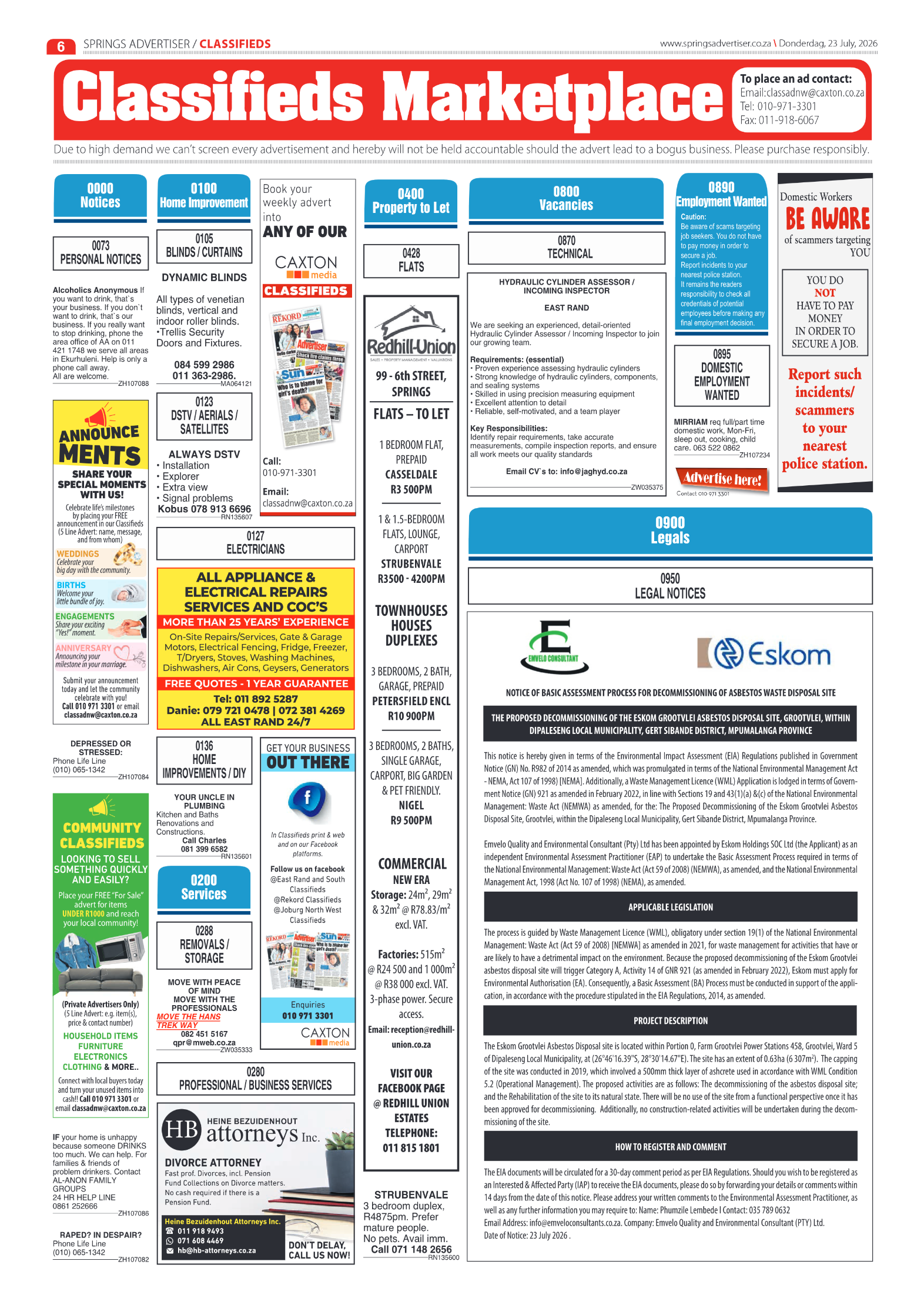Springs Advertiser 23 July 2026 page 6