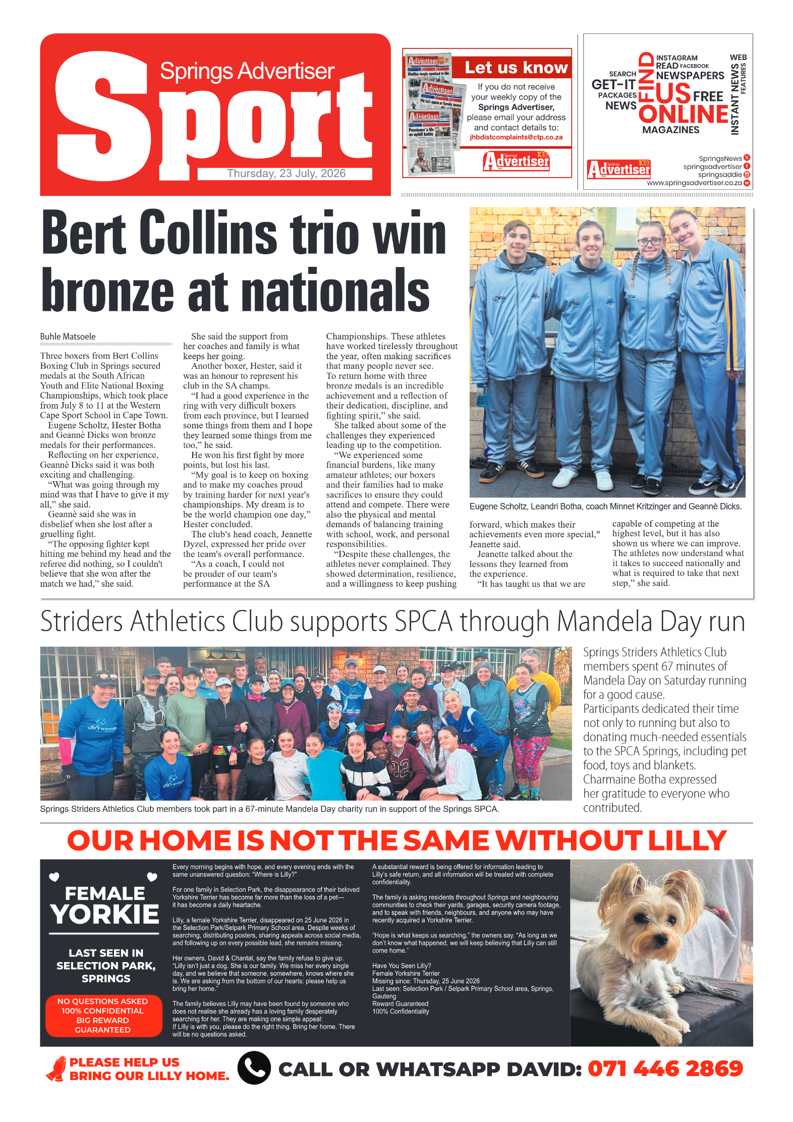 Springs Advertiser 23 July 2026 page 8