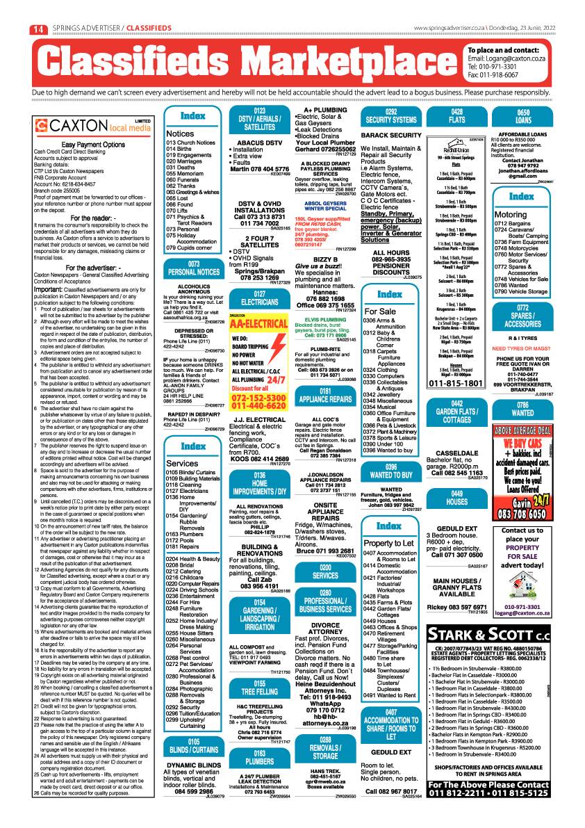 Springs Advertiser 23 June 2022 page 16