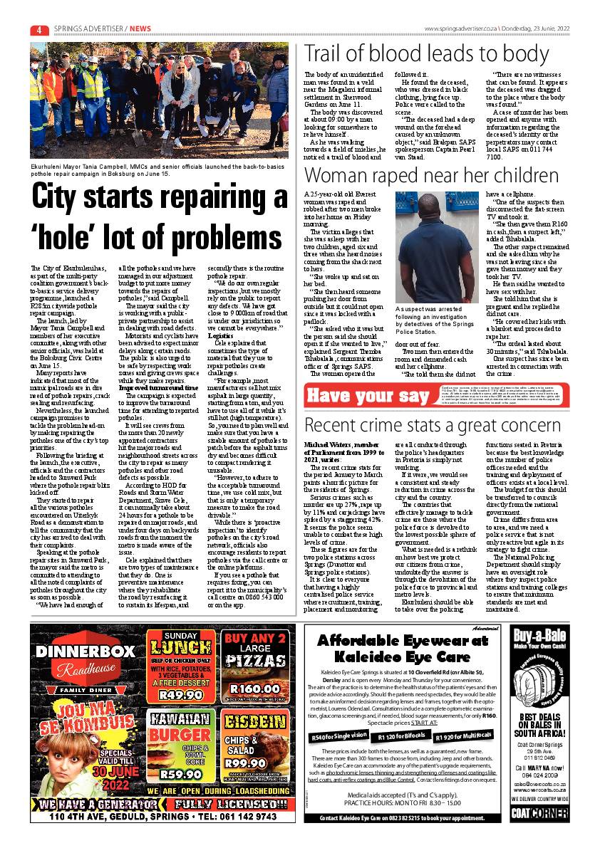 Springs Advertiser 23 June 2022 page 6