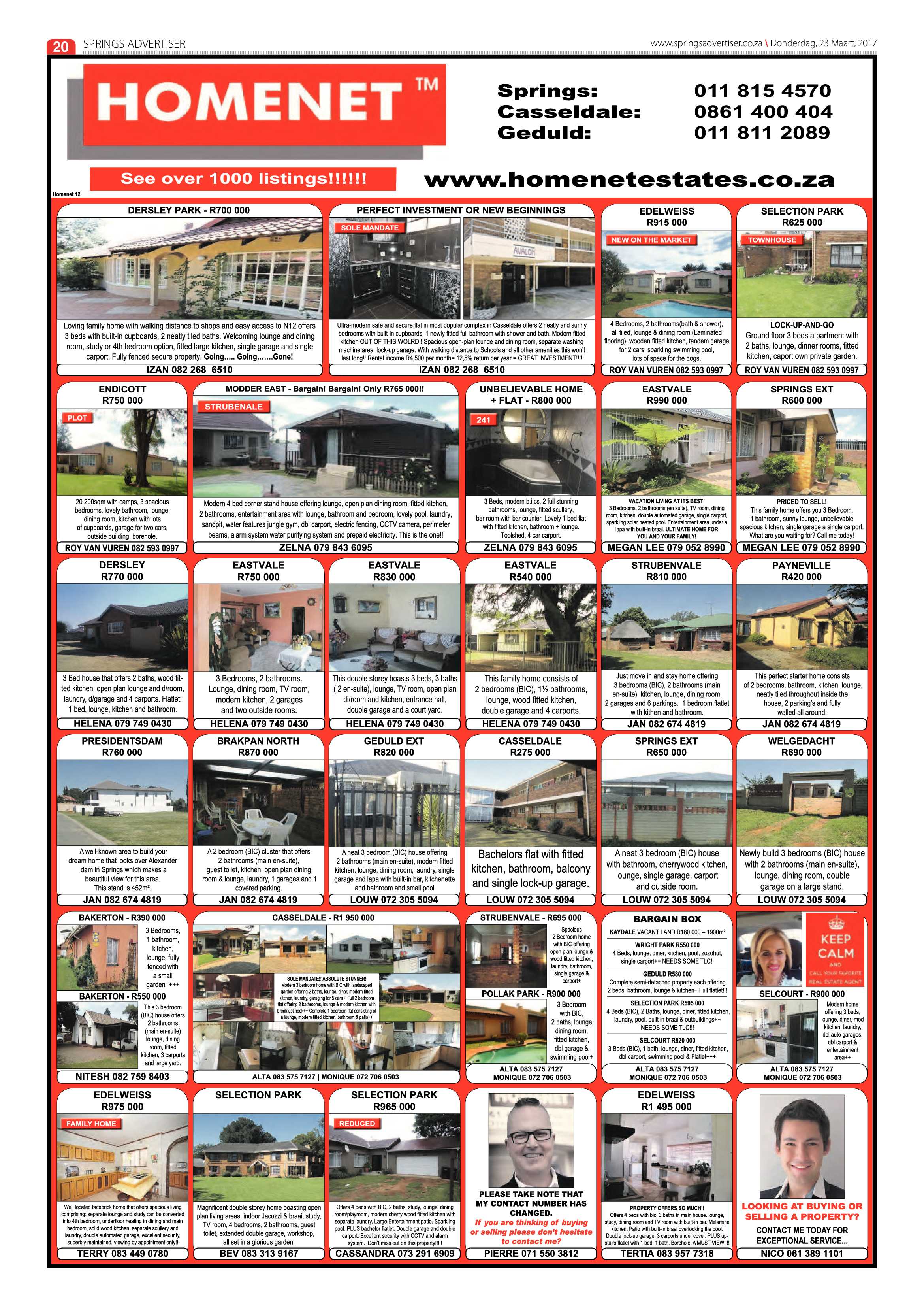 Springs Advertiser 23 March 2017 page 20