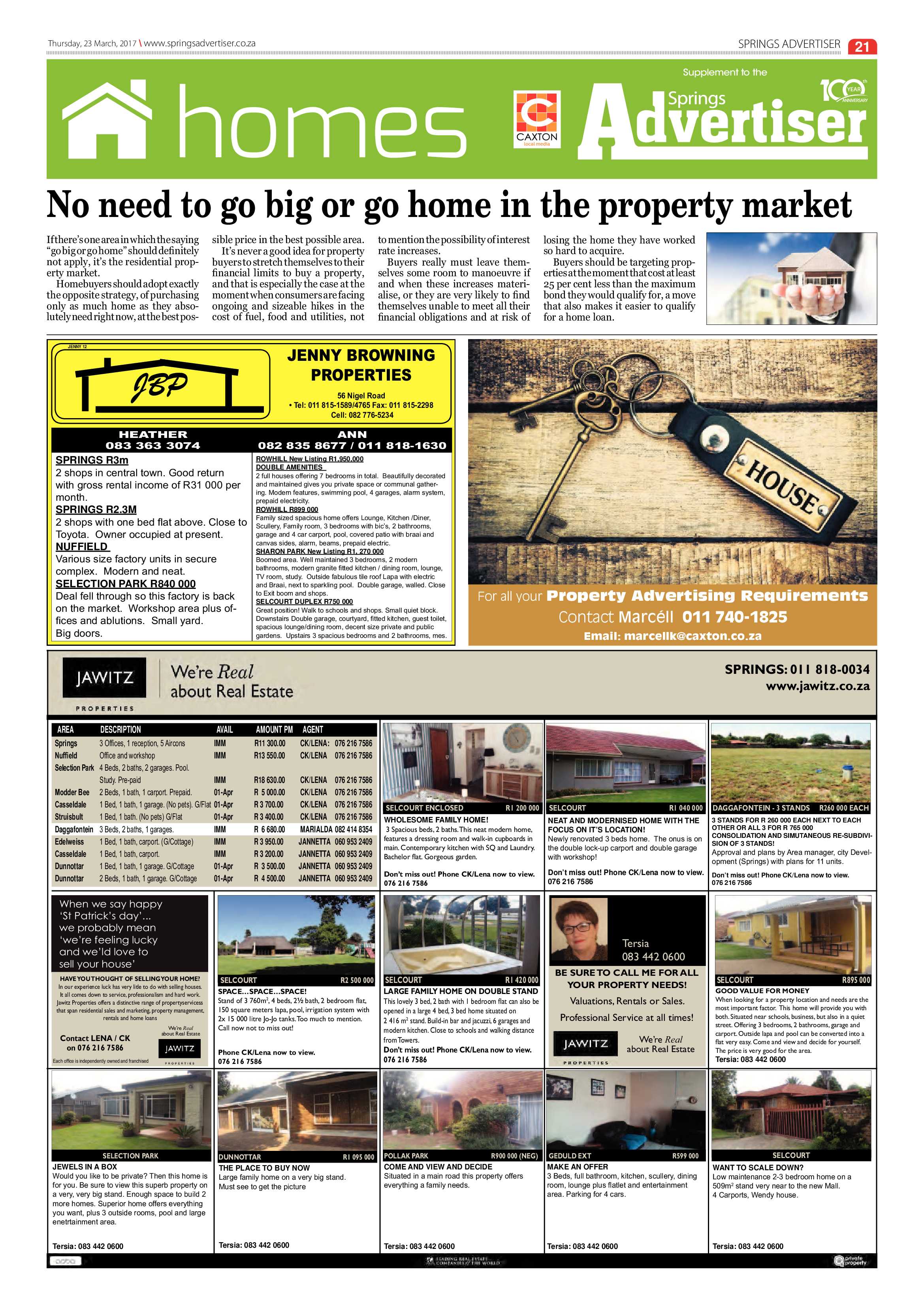 Springs Advertiser 23 March 2017 page 21