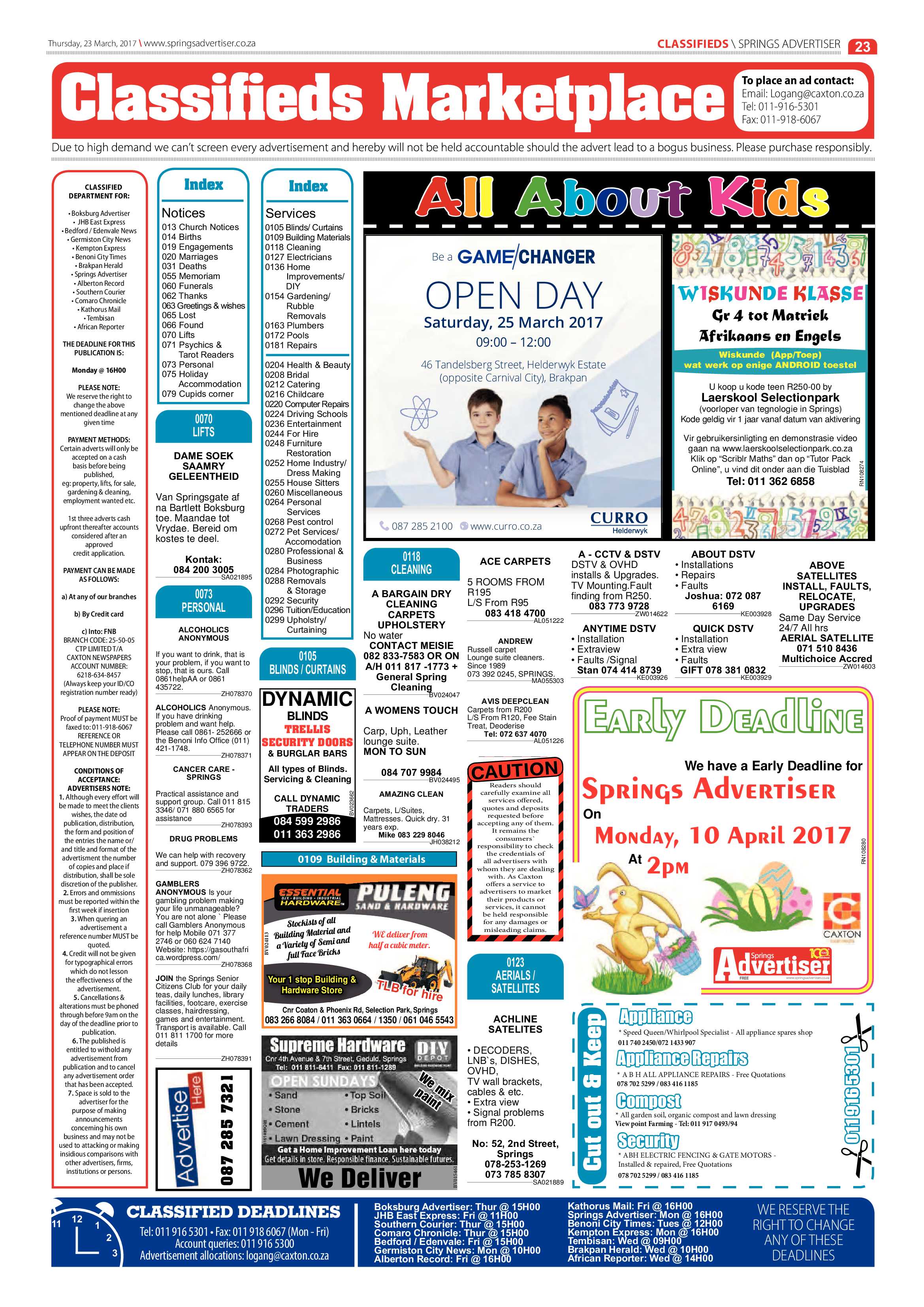 Springs Advertiser 23 March 2017 page 23