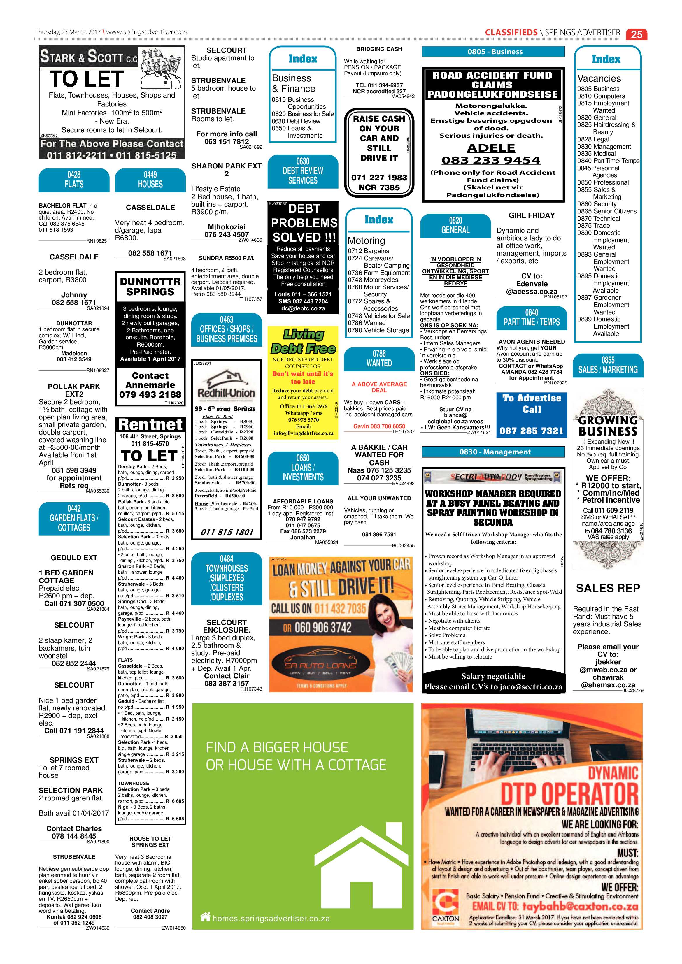 Springs Advertiser 23 March 2017 page 25