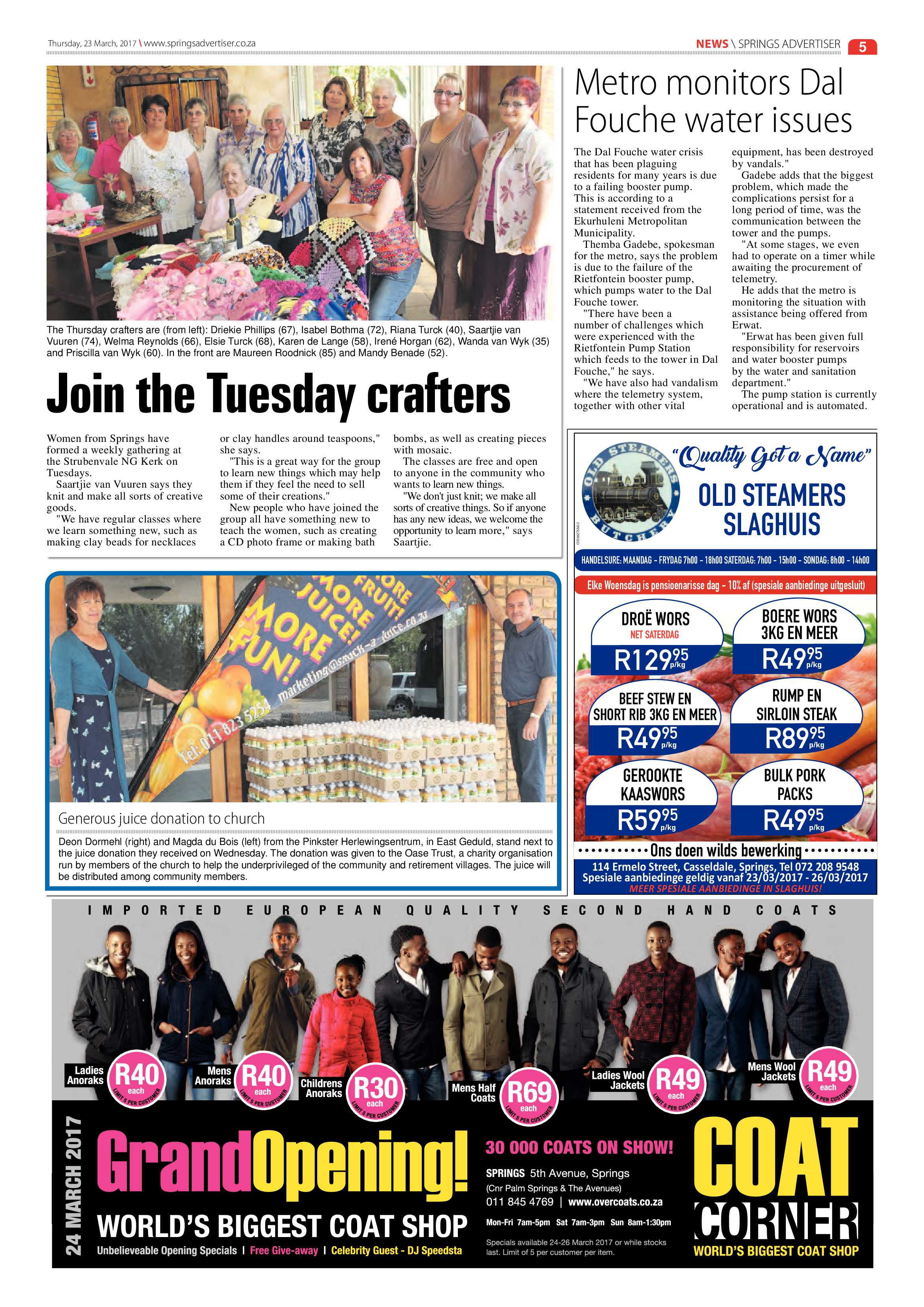 Springs Advertiser 23 March 2017 page 5