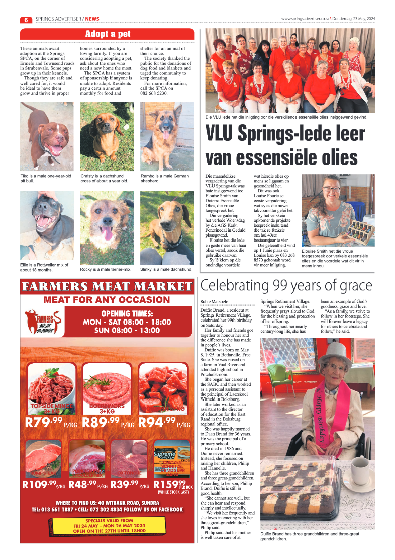 Springs Advertiser 23 May 2024 page 6