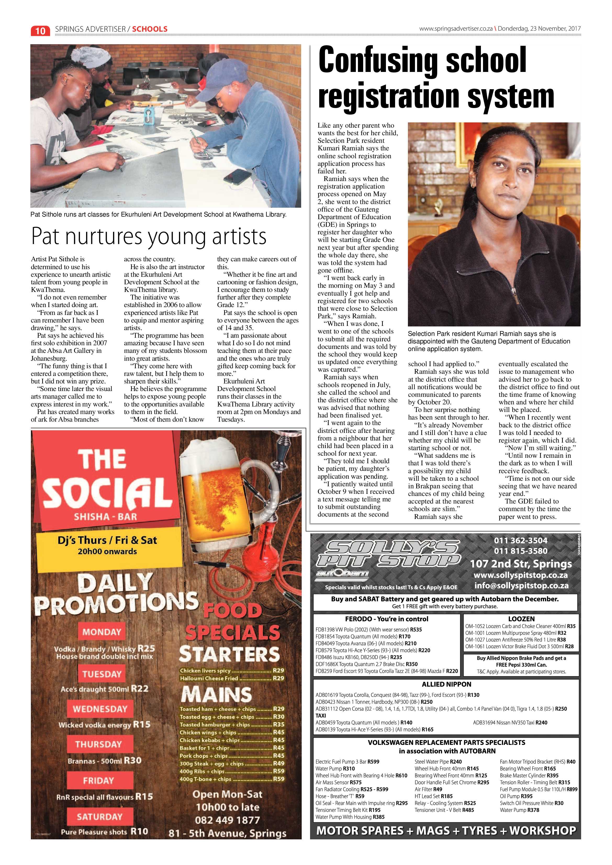 Springs Advertiser 23 November 2017 page 10