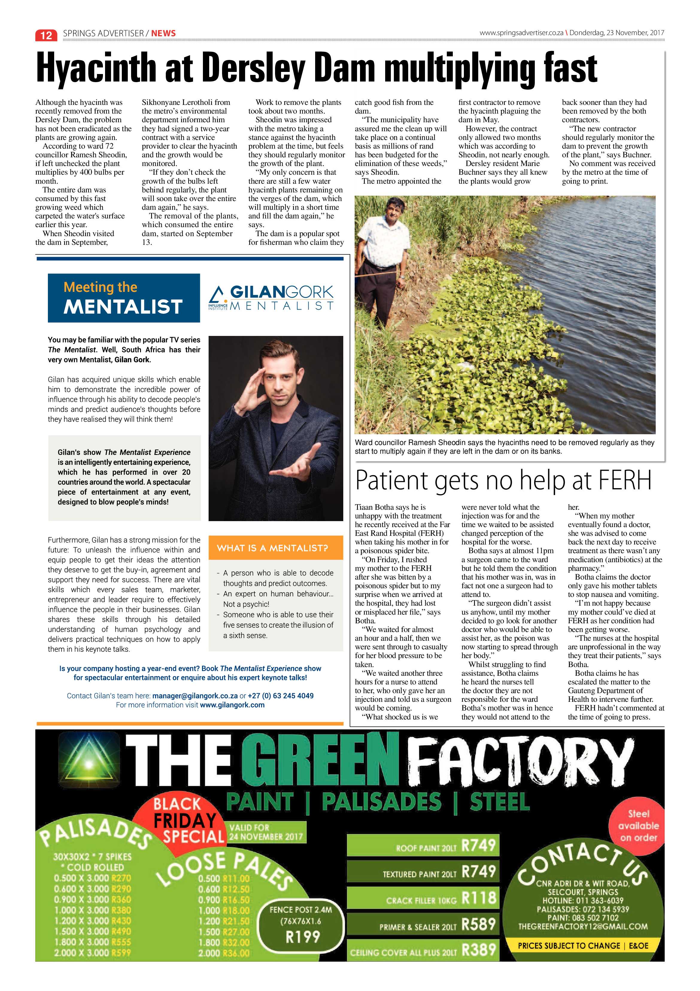 Springs Advertiser 23 November 2017 page 12
