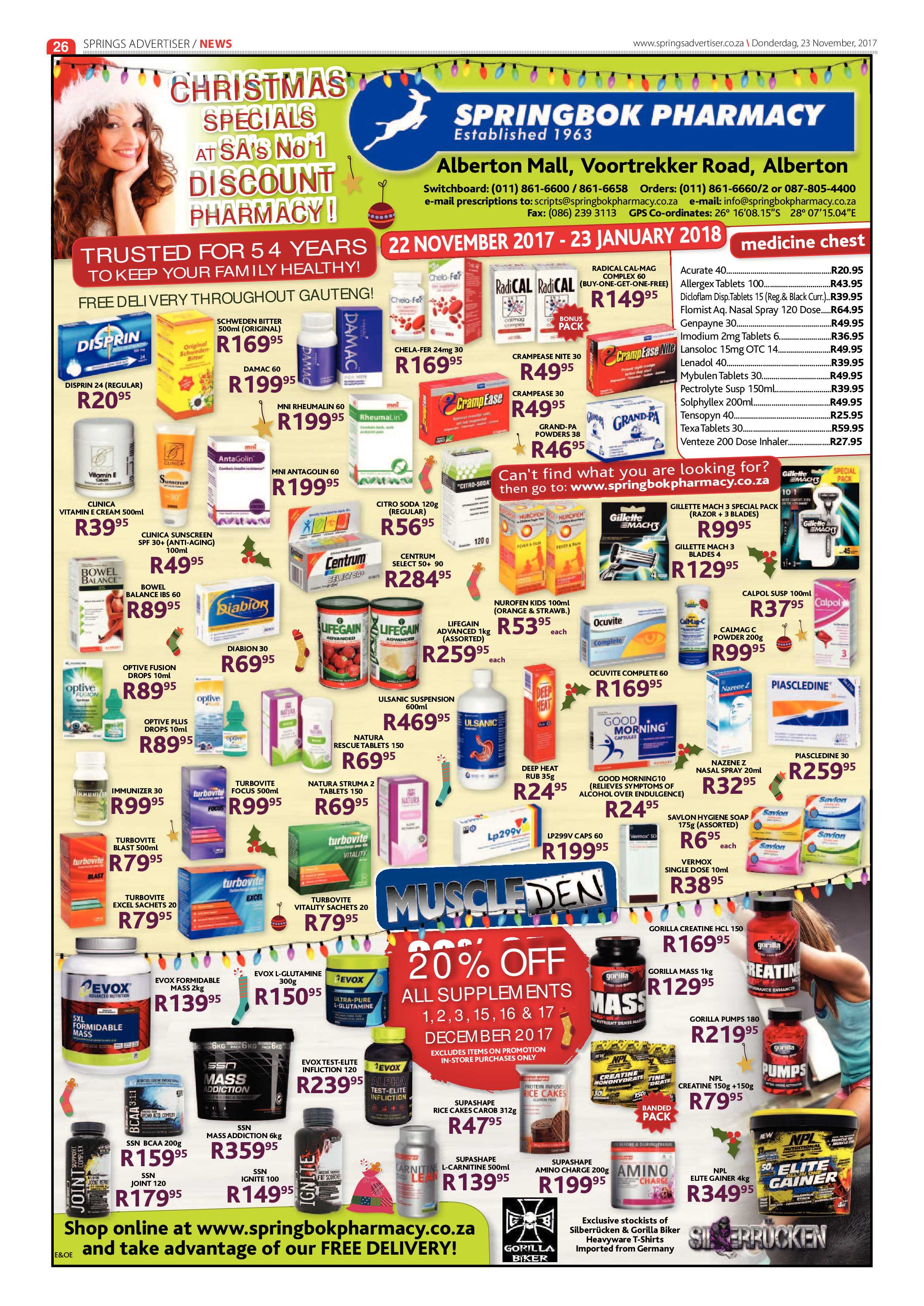 Springs Advertiser 23 November 2017 page 26