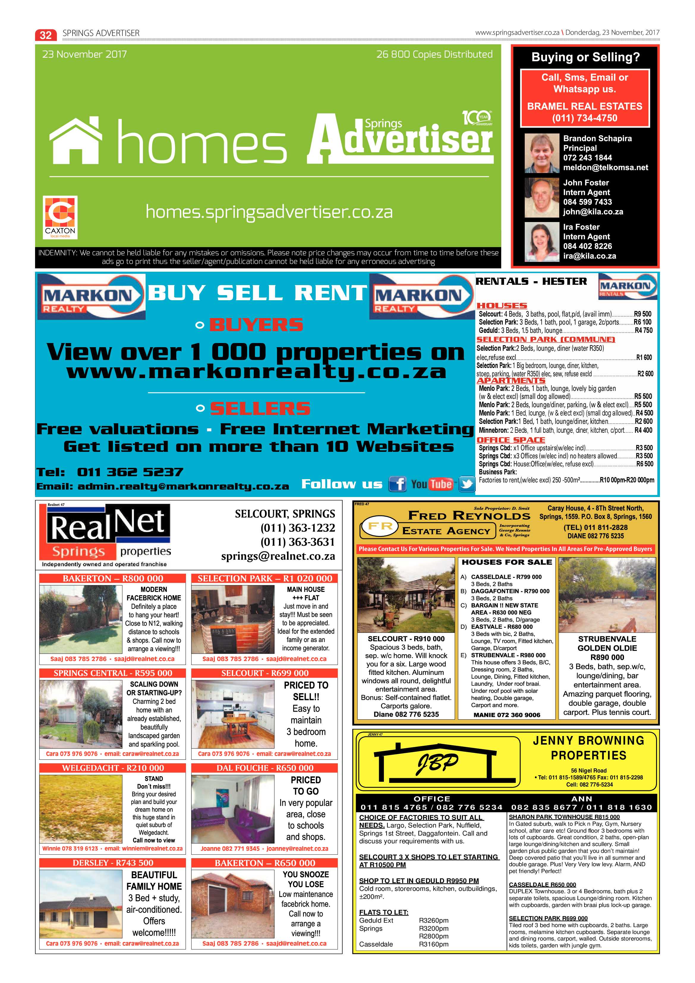 Springs Advertiser 23 November 2017 page 32