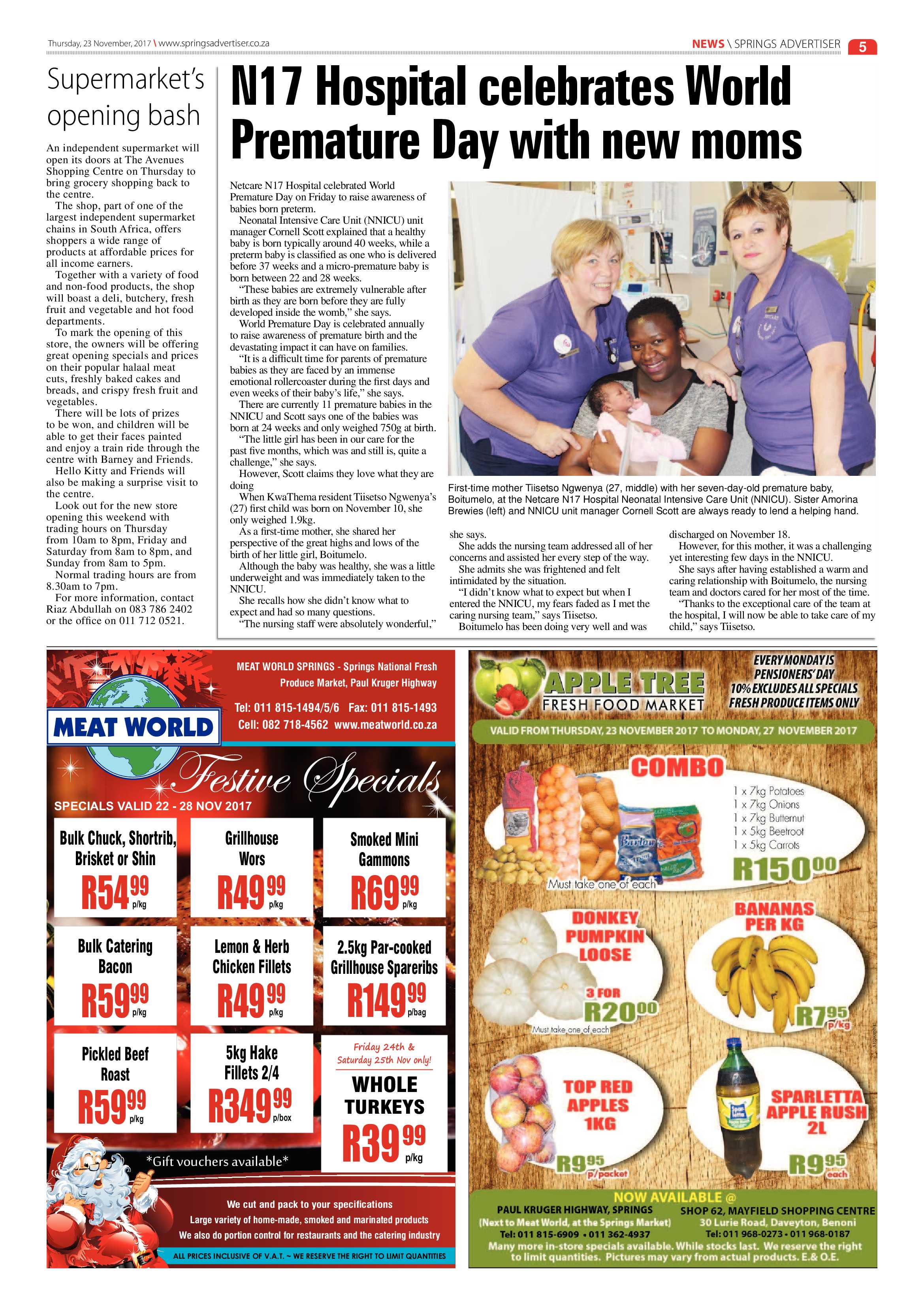 Springs Advertiser 23 November 2017 page 5
