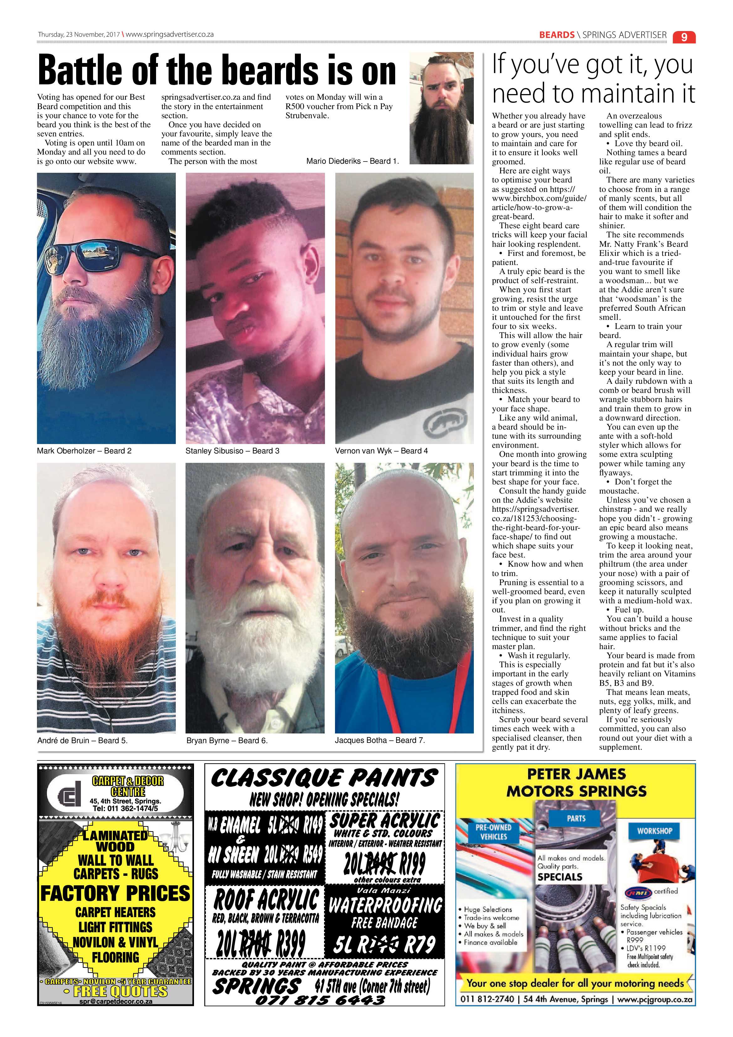 Springs Advertiser 23 November 2017 page 9