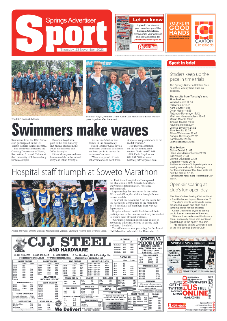 Springs Advertiser 23 November 2023 page 16