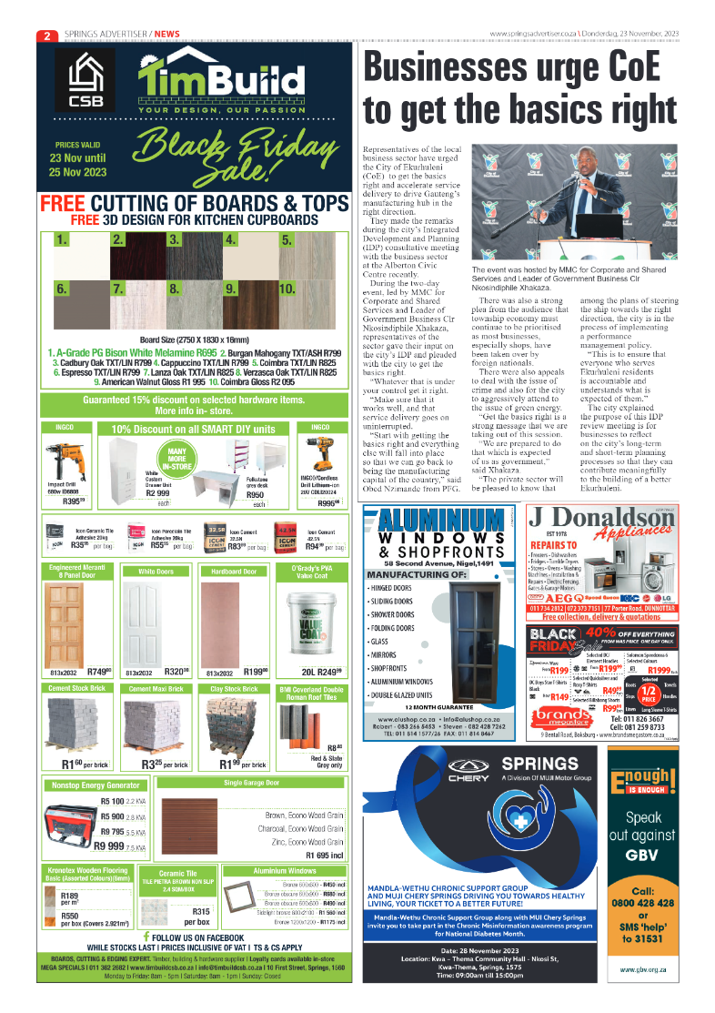 Springs Advertiser 23 November 2023 page 2