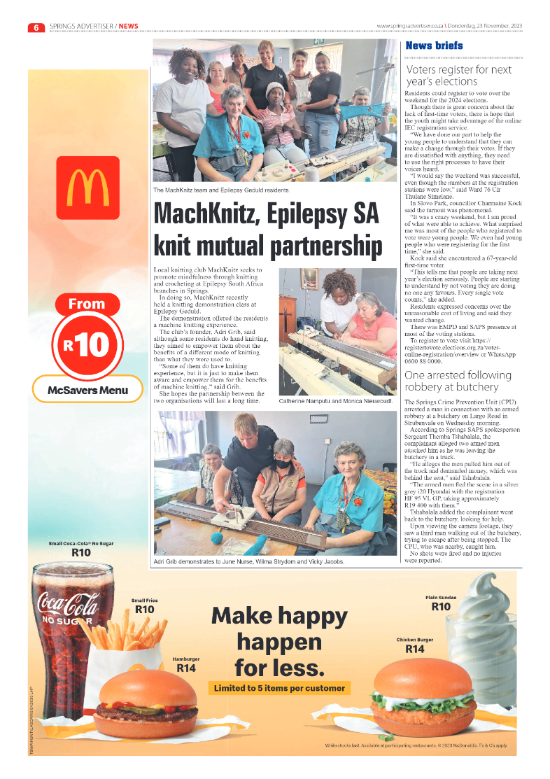 Springs Advertiser 23 November 2023 page 6