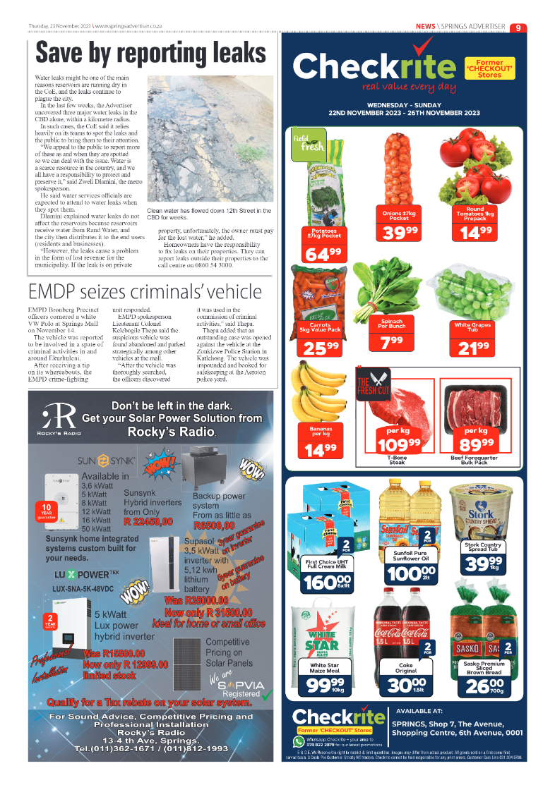 Springs Advertiser 23 November 2023 page 9