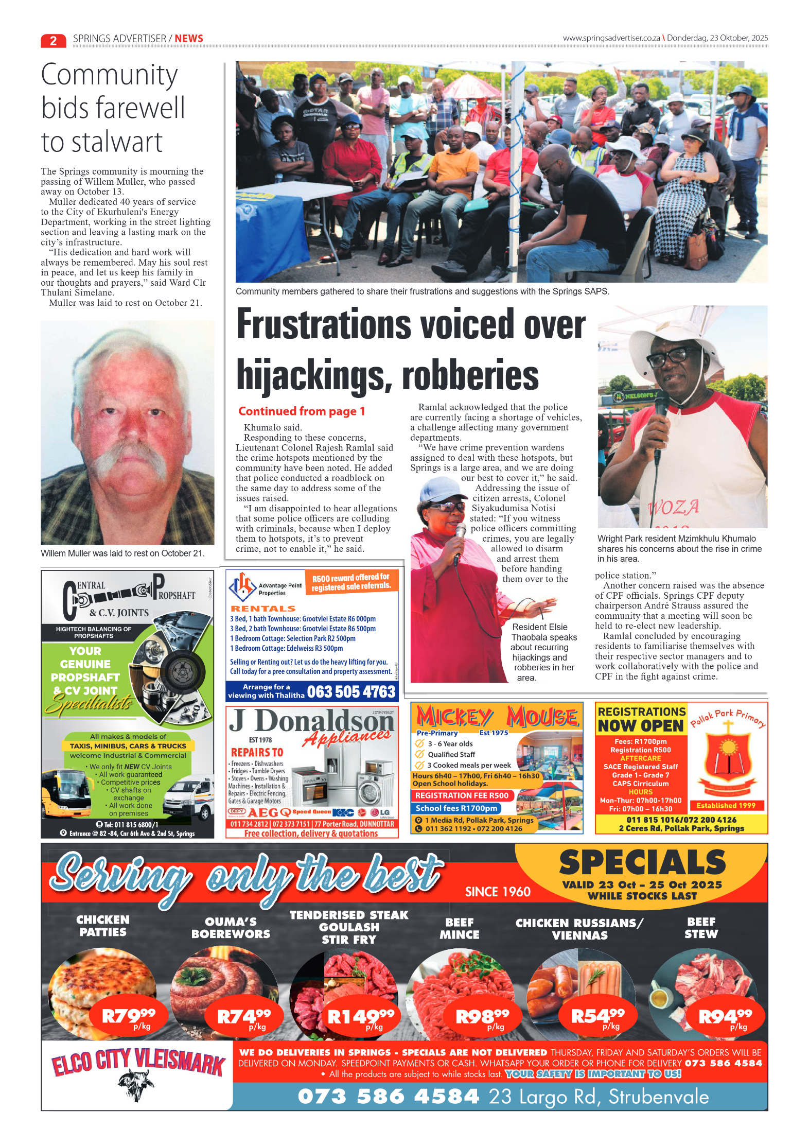 Springs Advertiser 23 October 2025 page 2