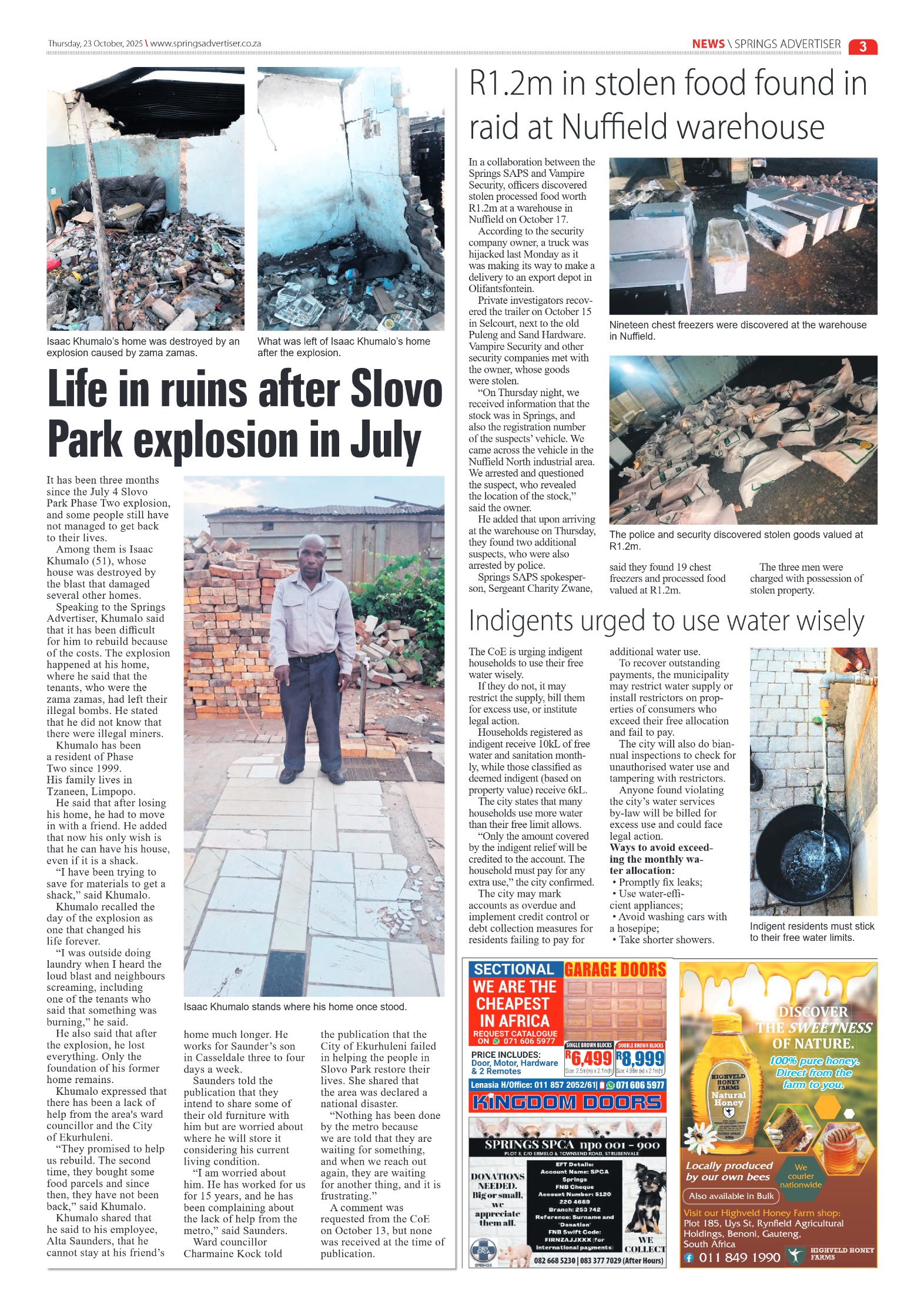 Springs Advertiser 23 October 2025 page 3