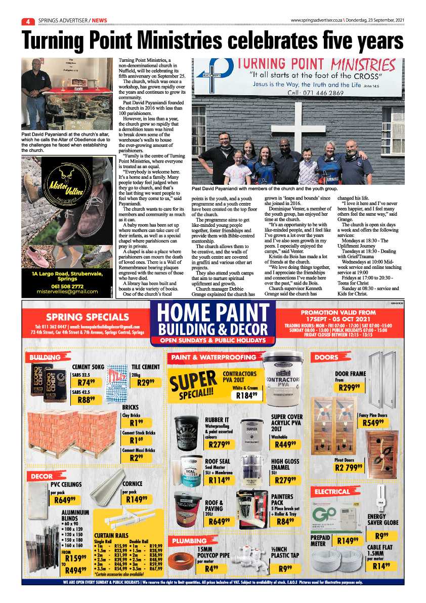 Springs Advertiser 23 September 2021 page 4
