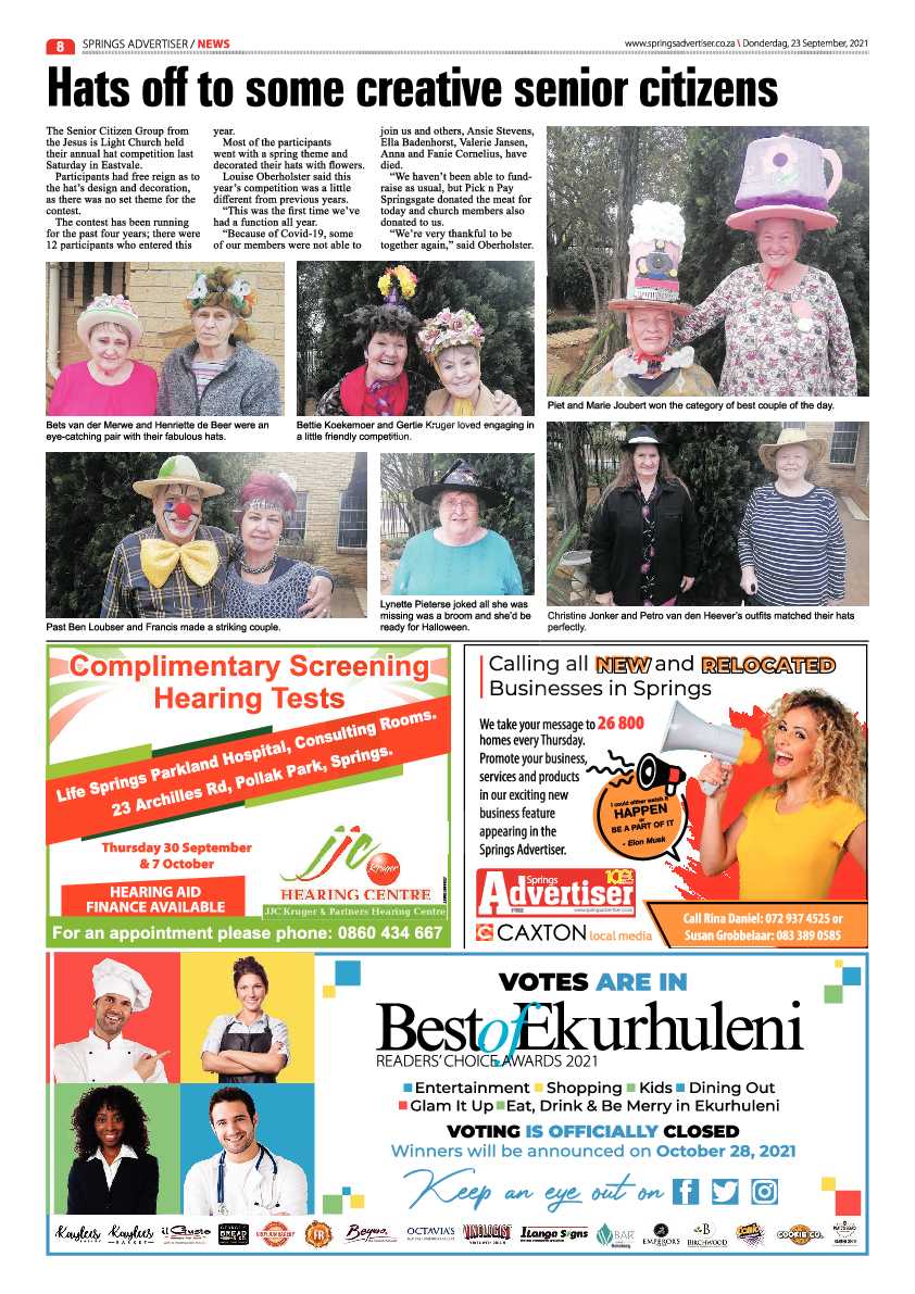 Springs Advertiser 23 September 2021 page 8