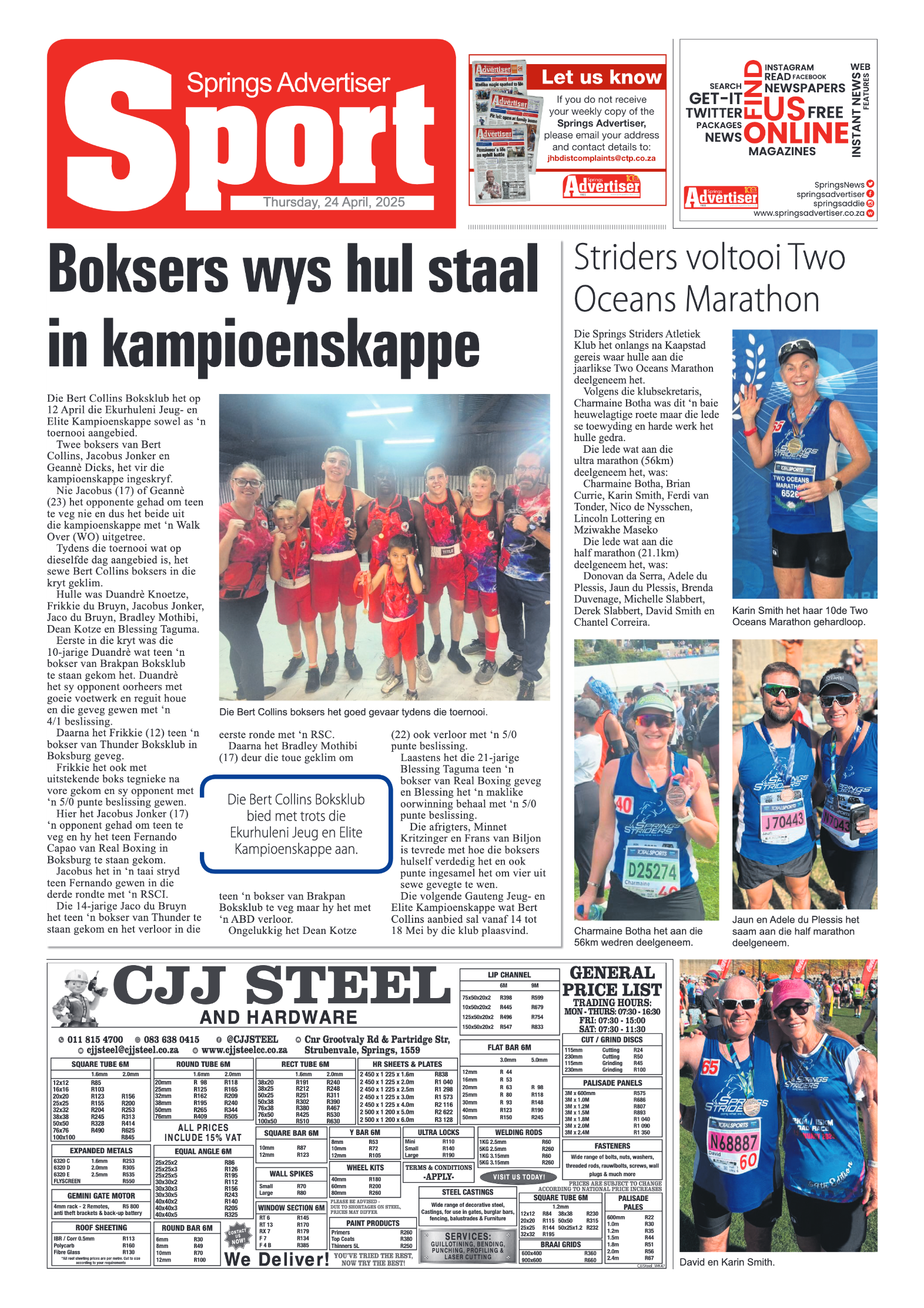 Springs Advertiser 24 Apil 2025 page 12