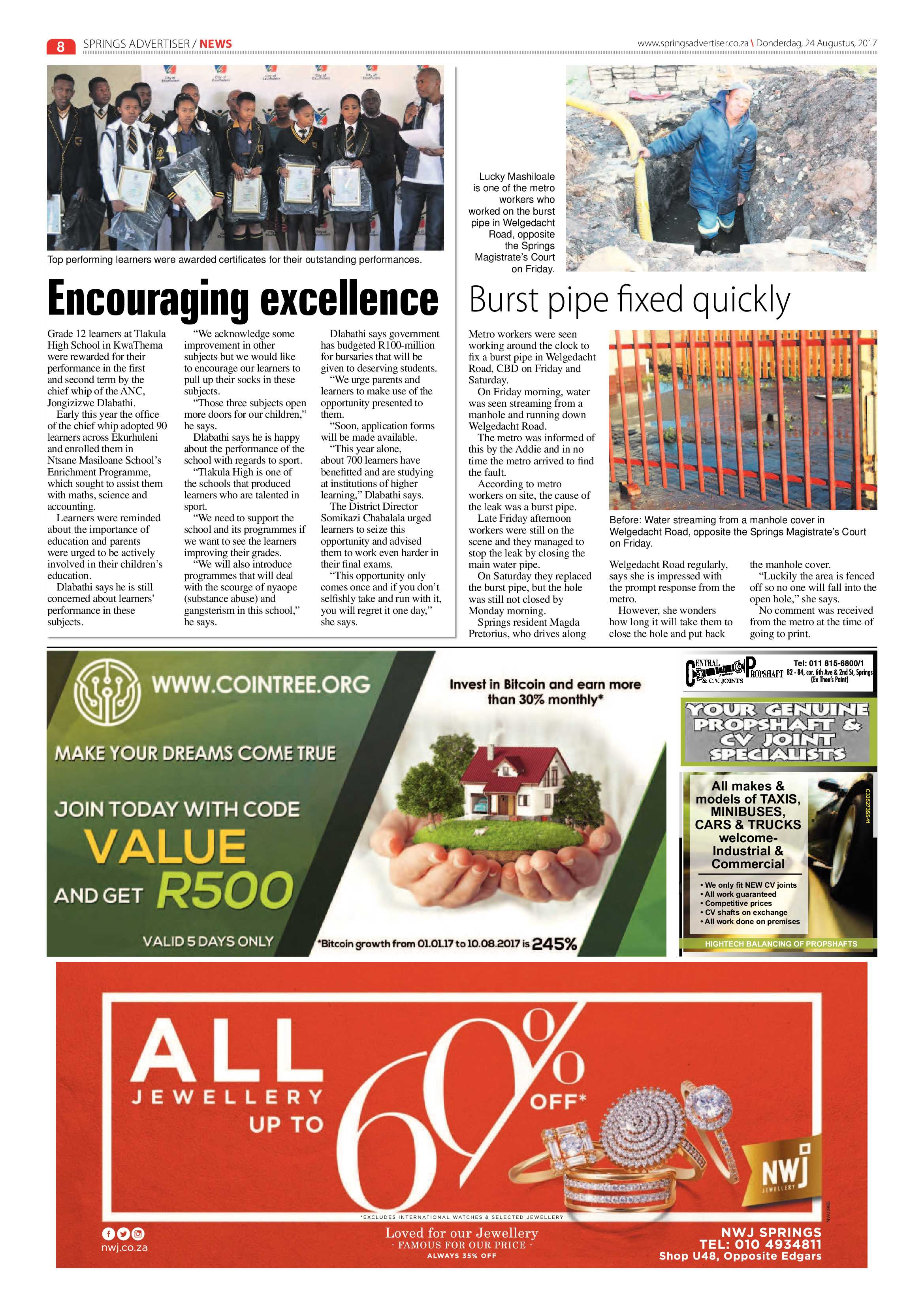 Springs Advertiser 24 August 2017 page 10