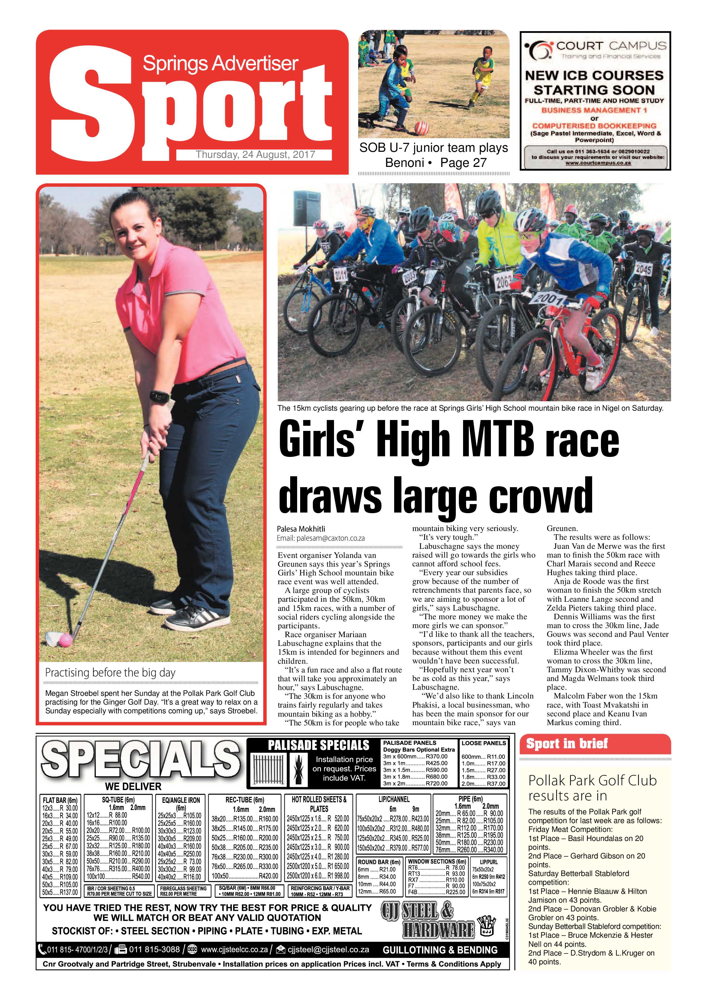 Springs Advertiser 24 August 2017 page 30