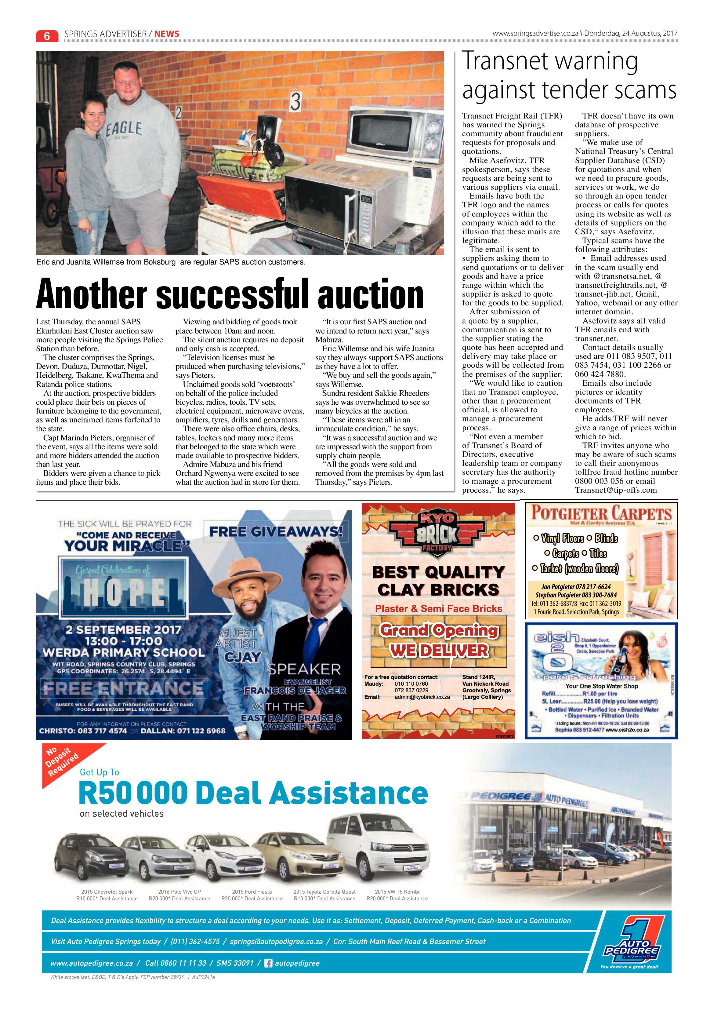 Springs Advertiser 24 August 2017 page 8