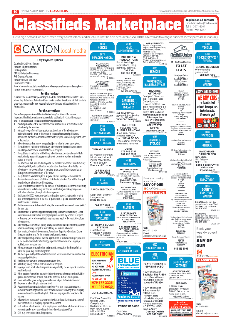 Springs Advertiser 24 August 2023 page 10