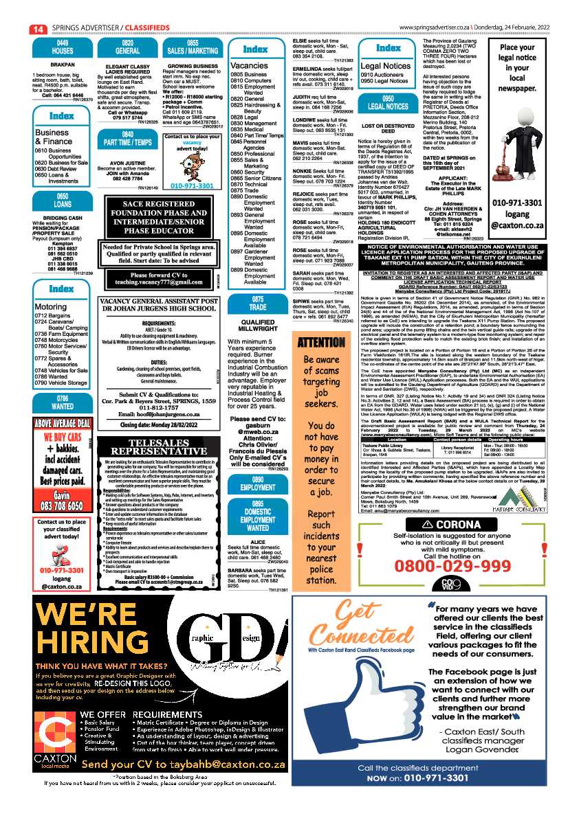 Springs Advertiser 24 February 2022 page 15