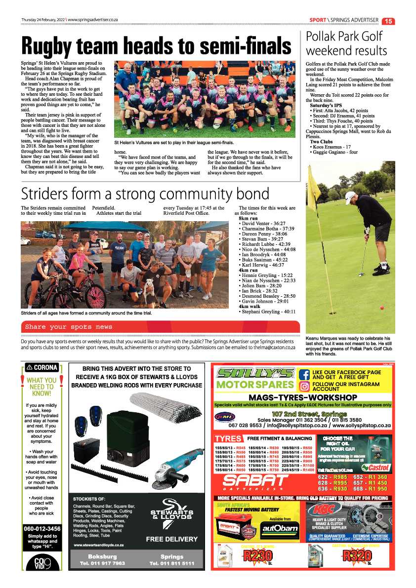 Springs Advertiser 24 February 2022 page 16