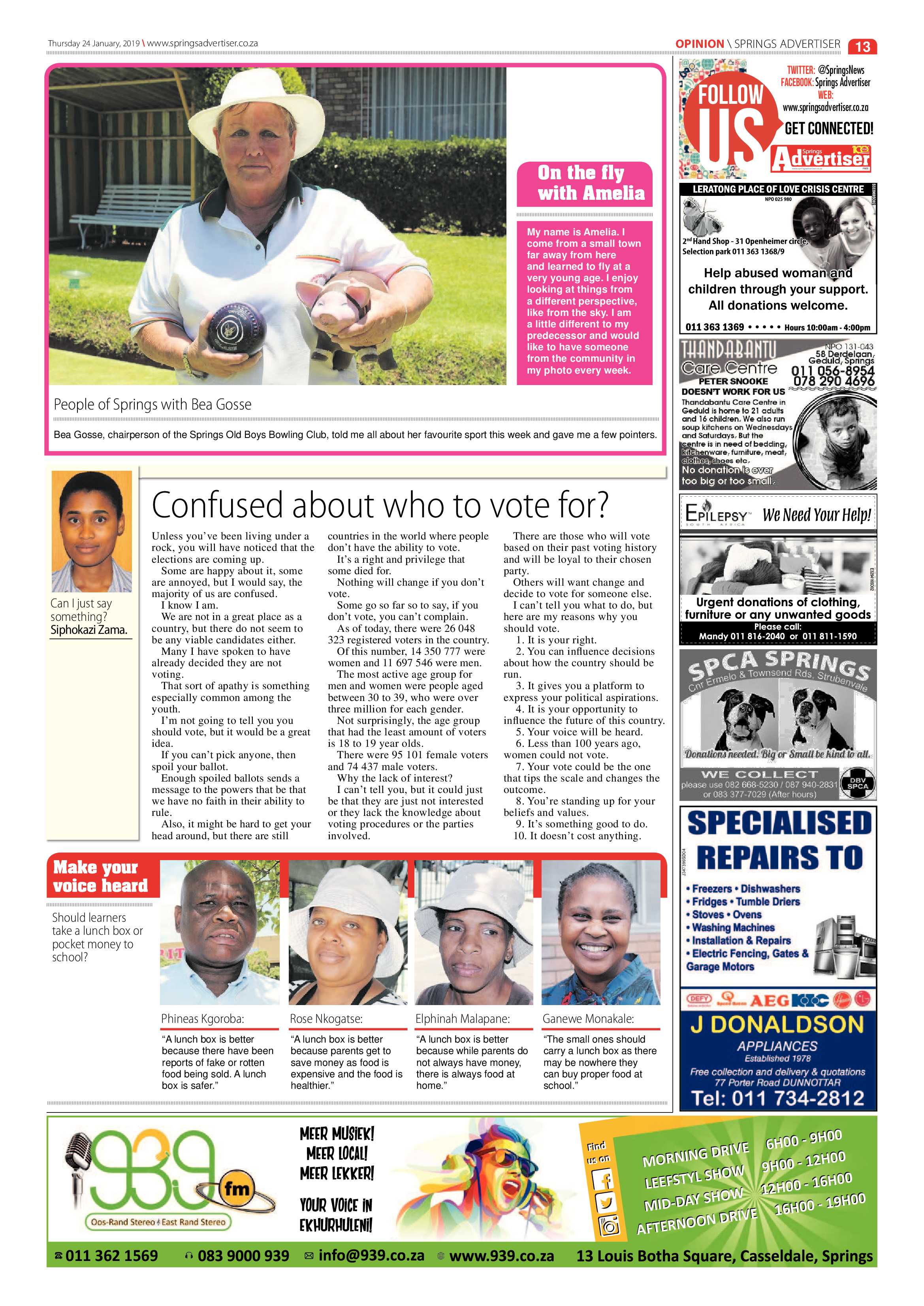 Springs Advertiser 24 January 2019 page 13