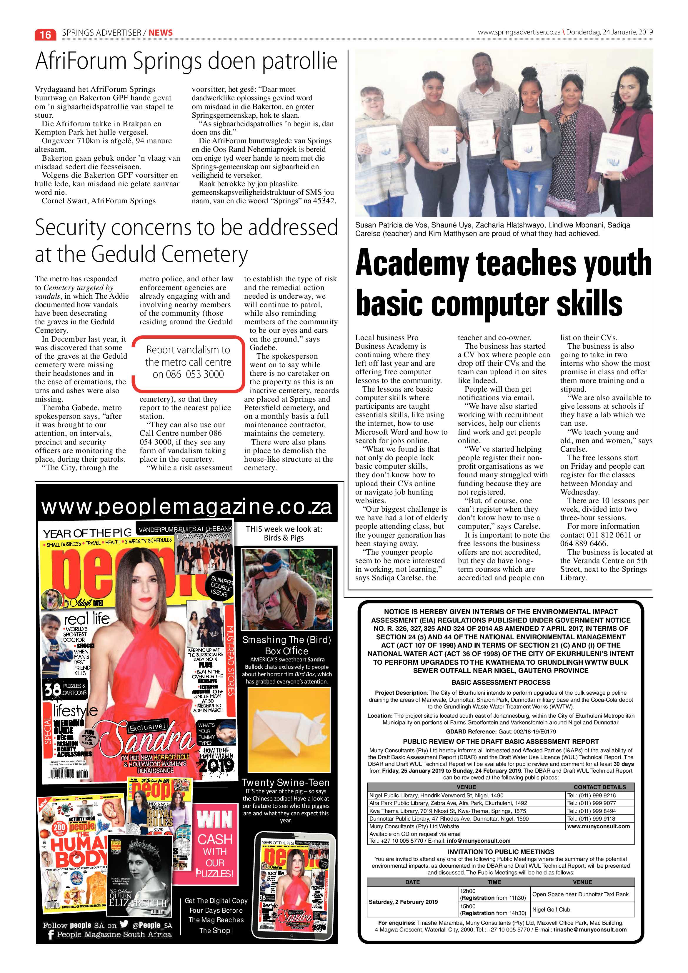 Springs Advertiser 24 January 2019 page 16