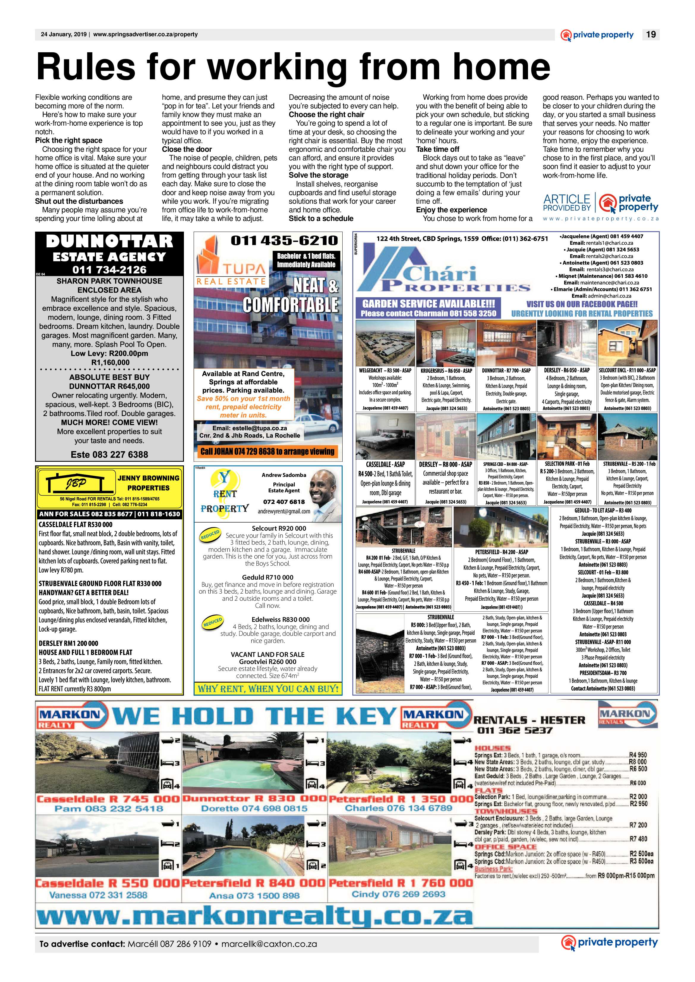 Springs Advertiser 24 January 2019 page 19