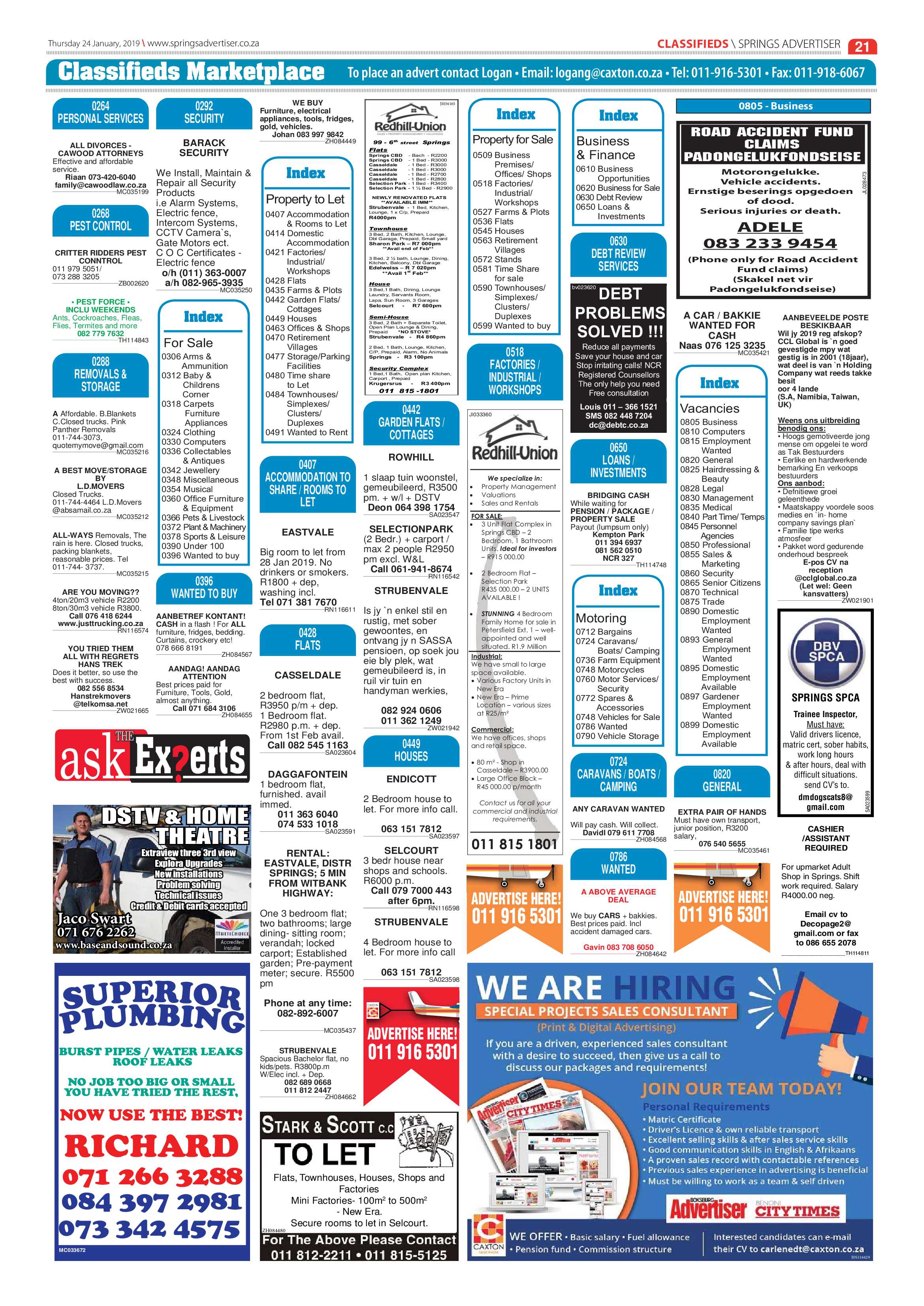 Springs Advertiser 24 January 2019 page 21