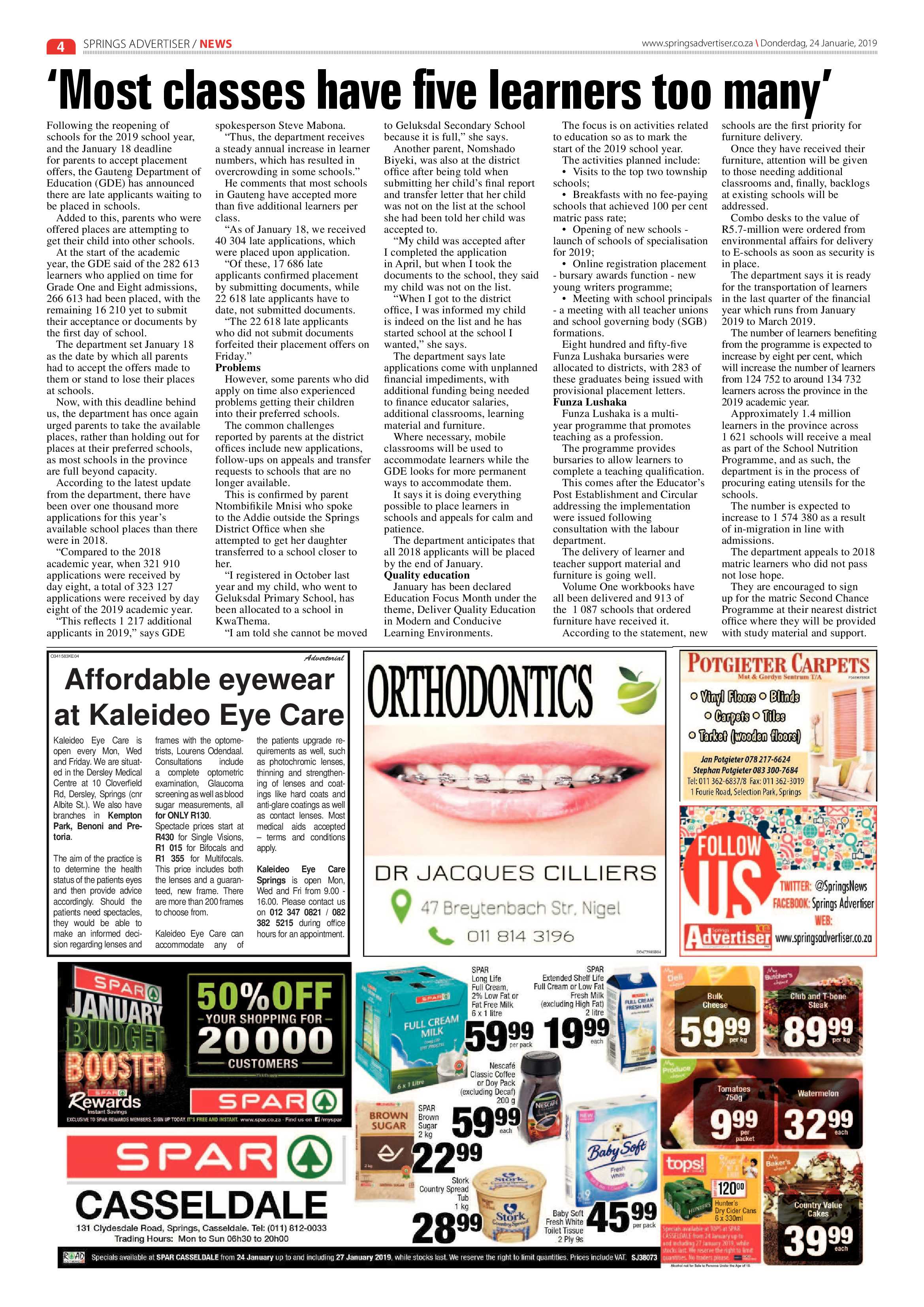 Springs Advertiser 24 January 2019 page 4
