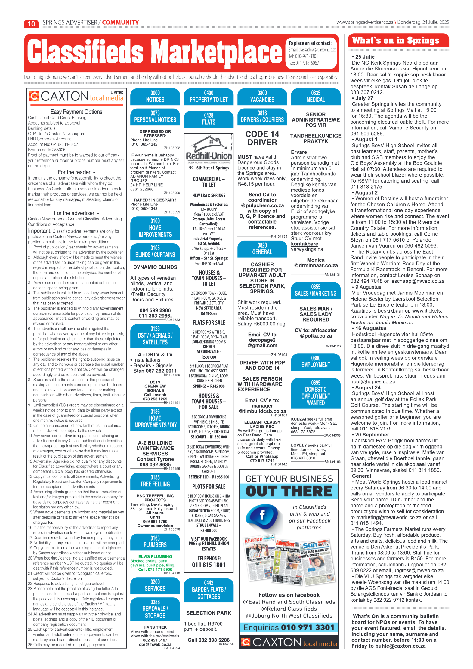 Springs Advertiser 24 July 2025 page 10