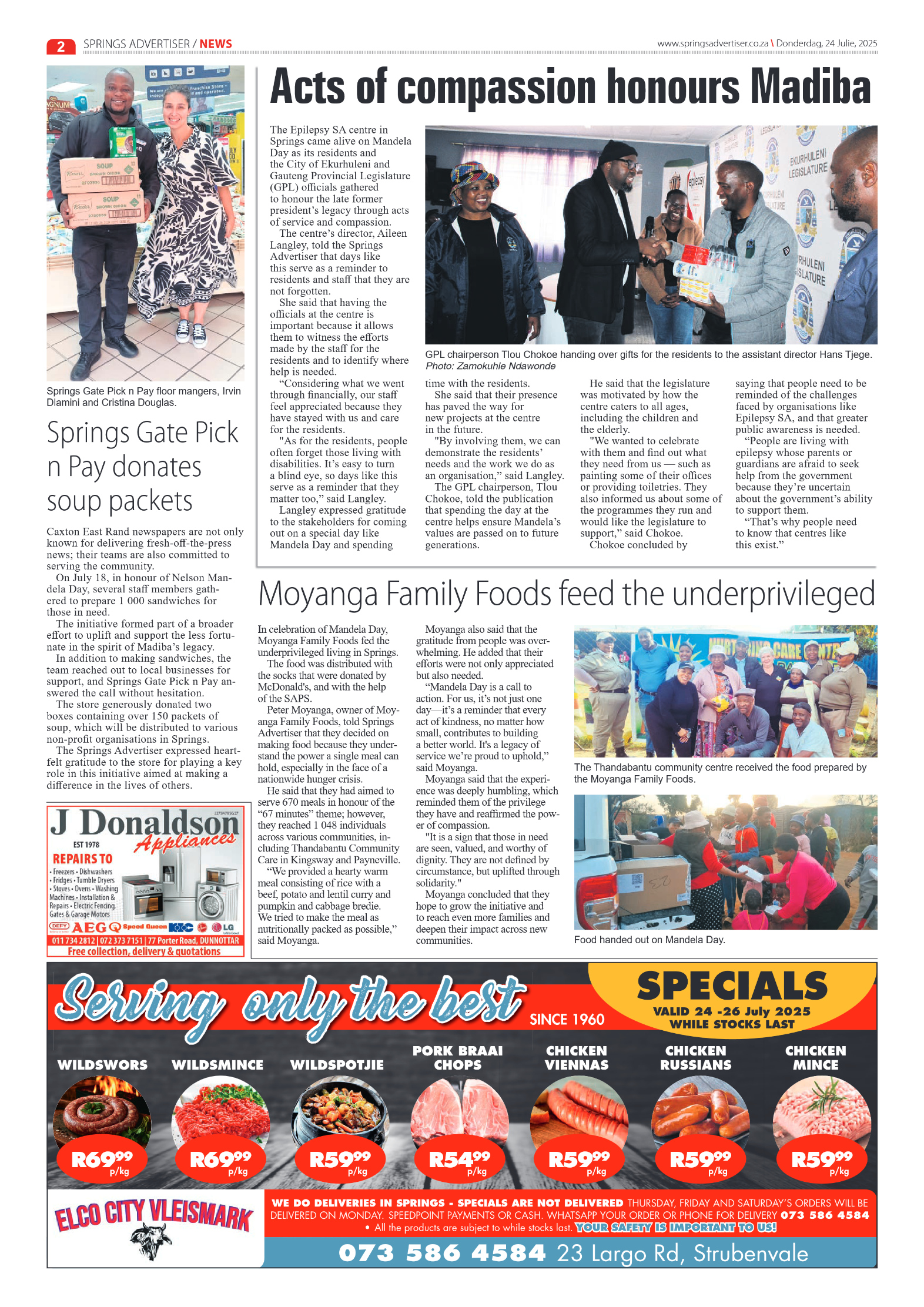 Springs Advertiser 24 July 2025 page 2