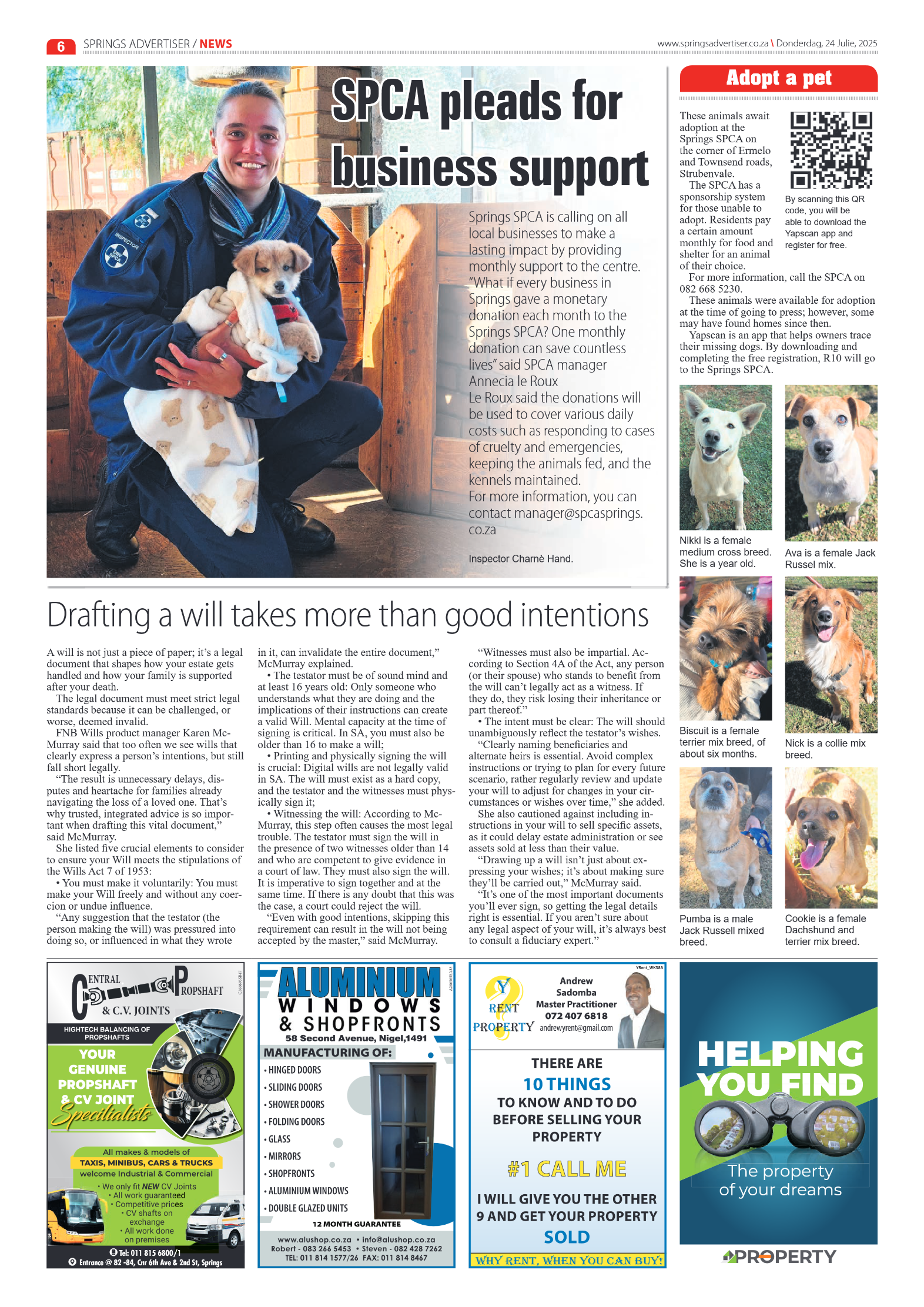 Springs Advertiser 24 July 2025 page 6