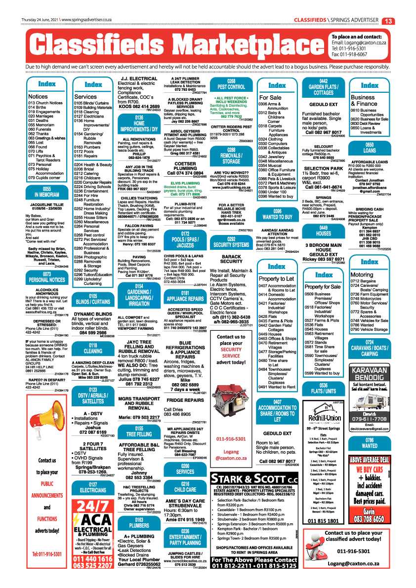 Springs Advertiser 24 June 2021 page 13