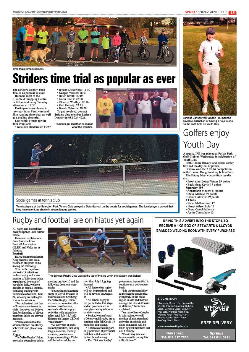 Springs Advertiser 24 June 2021 page 15