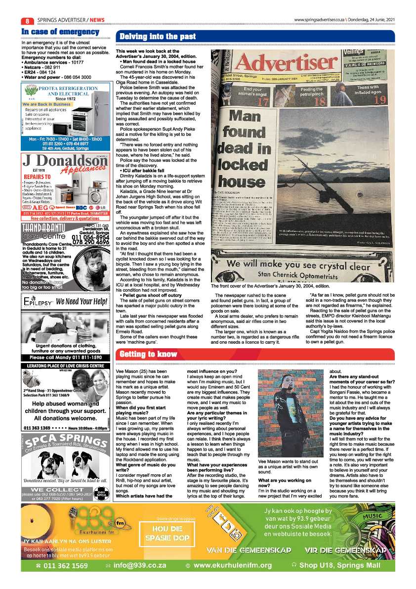 Springs Advertiser 24 June 2021 page 8