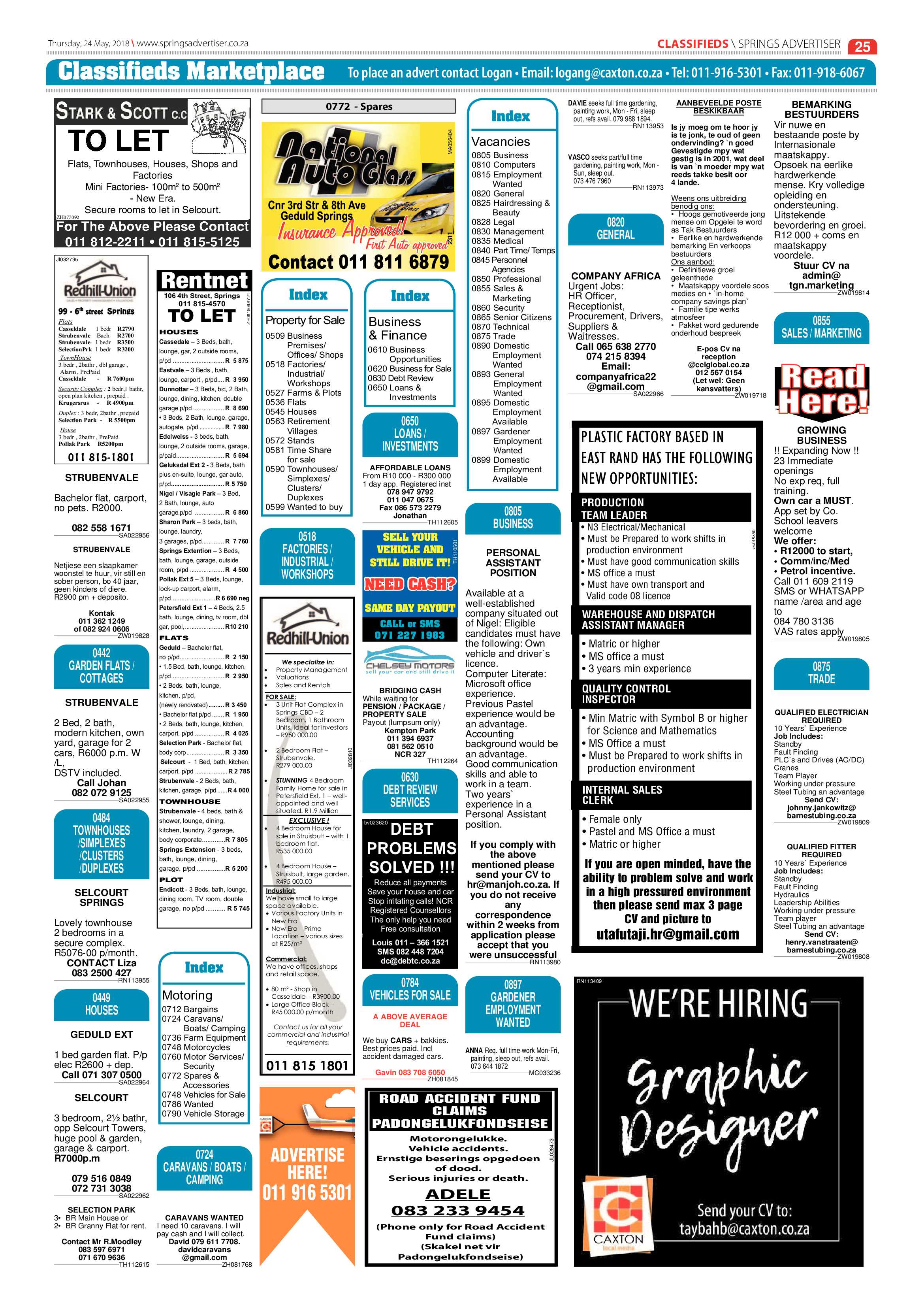 Springs Advertiser 24 May 2018 page 27