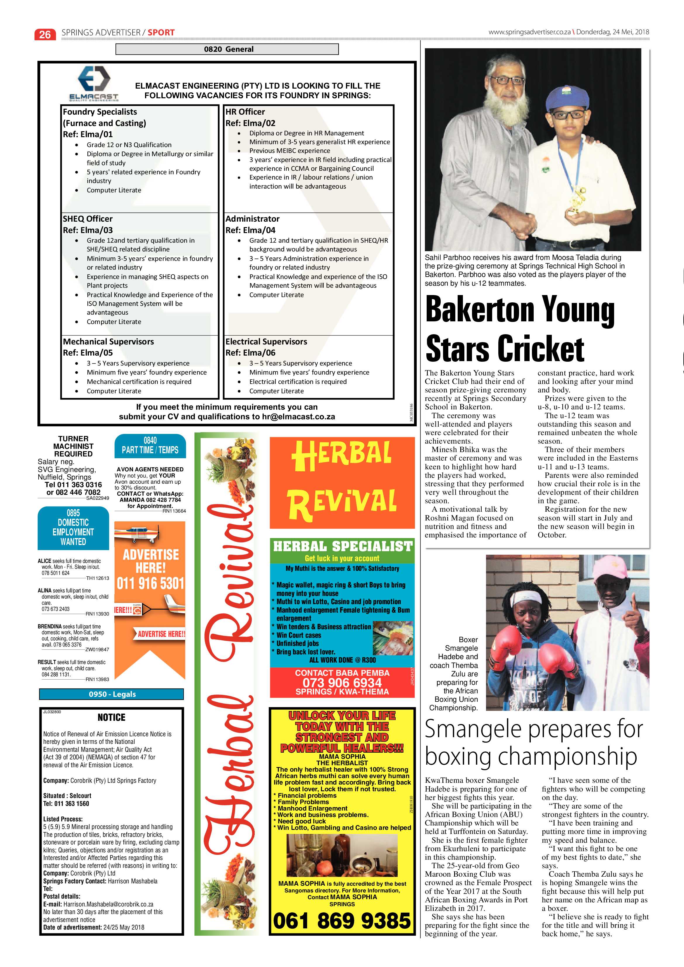 Springs Advertiser 24 May 2018 page 28