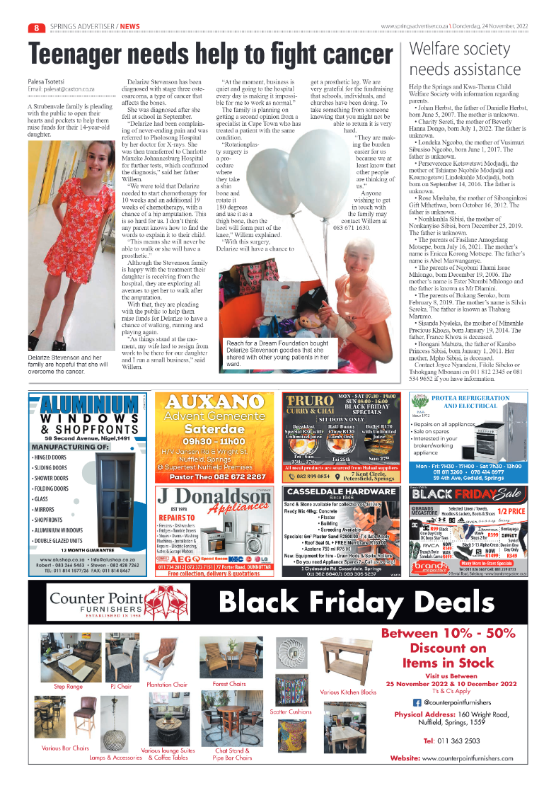 Springs Advertiser 24 Nov 2022 page 10
